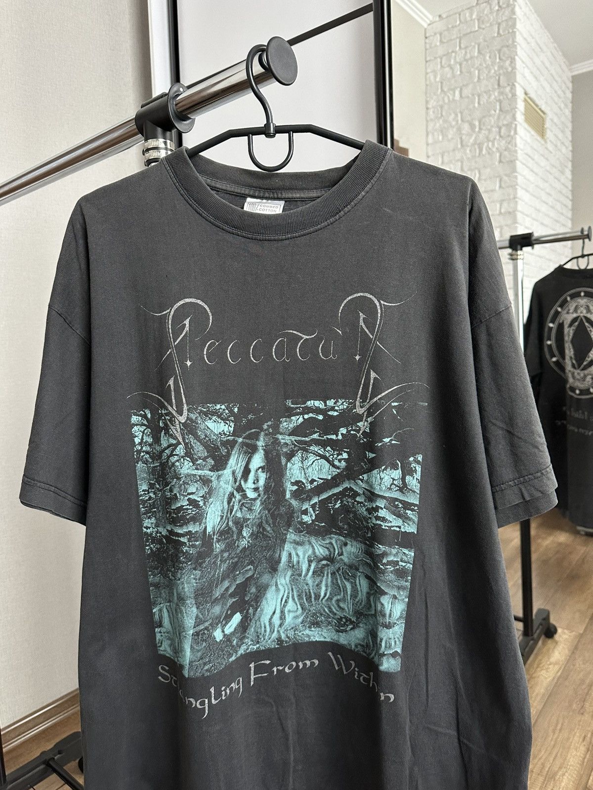 Band Tees 1998 Peccatum Strangling From Within Vintage Band T-Shirt Size US XL / EU 56 / 4 - 4 Thumbnail