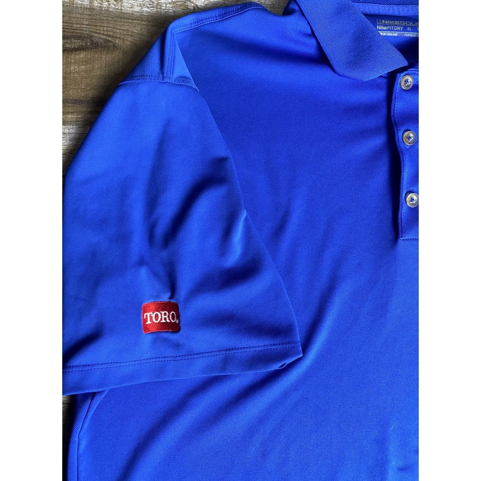 Nike Mens Nike Golf Polo Shirt Short Sleeve XL Blue Dri-Fit Golf Polo Shirt Nike Brand Logo Size US XL / EU 56 / 4 - 3 Thumbnail