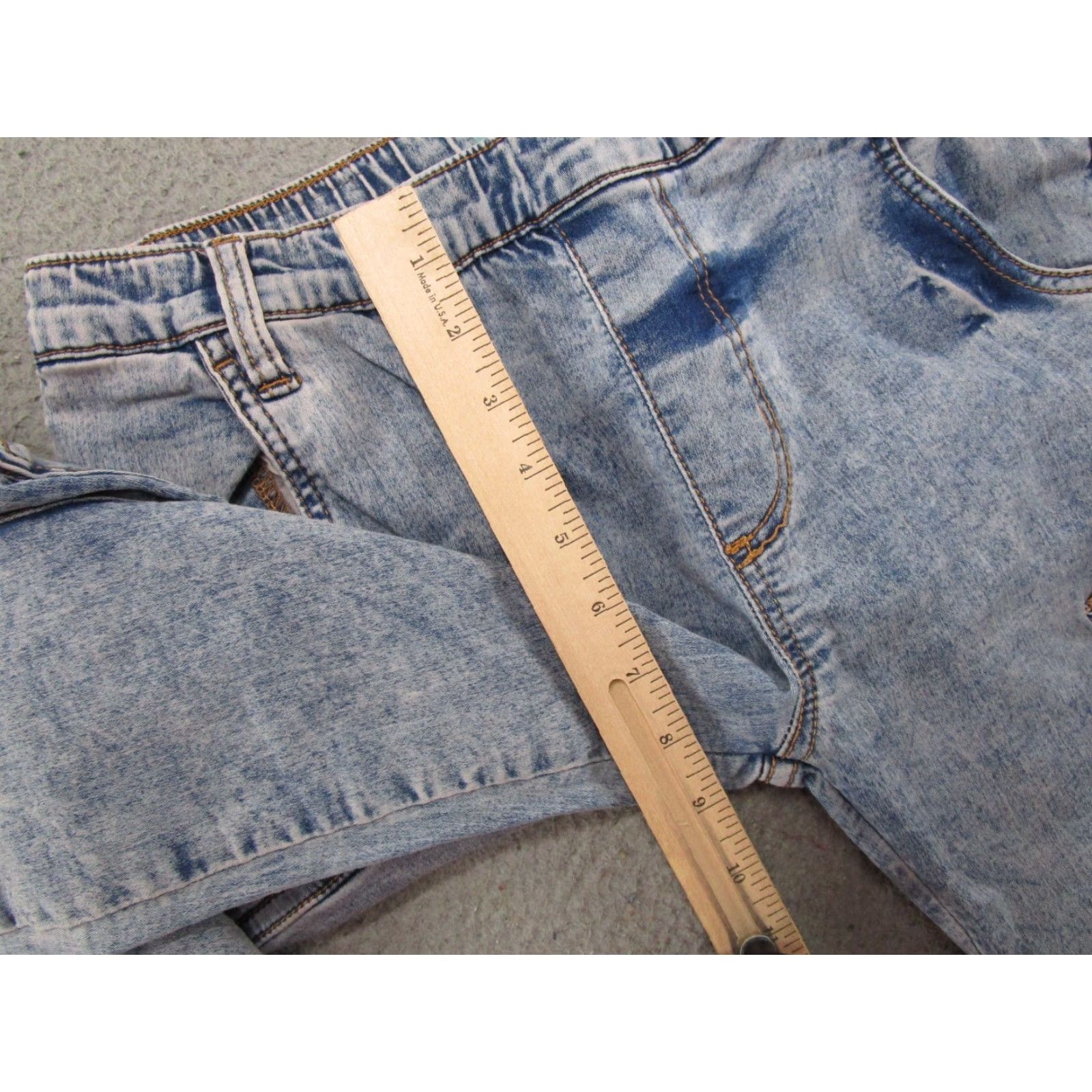 Denime Love Trends Jeans Convertible Cargo Elastic Waist Stretch Denim Baggy Size M Blue Women Size 32" / US 10 / IT 46 - 5 Thumbnail