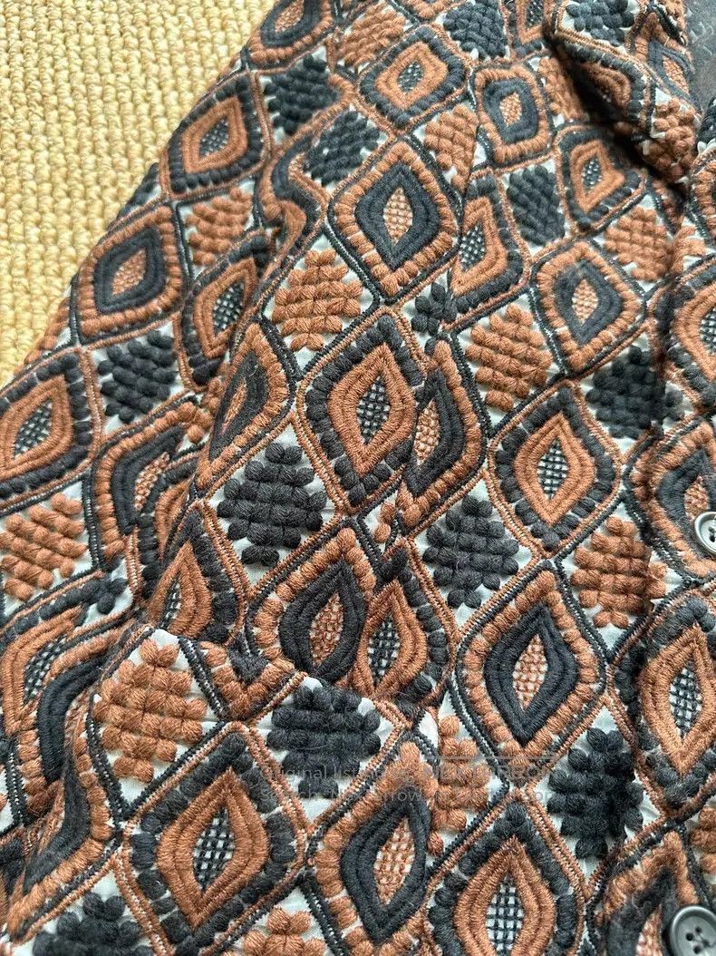 Comme des Garcons Comme Des Garcons Retro geometric jacquard short coat Size S / US 4 / IT 40 - 6 Thumbnail