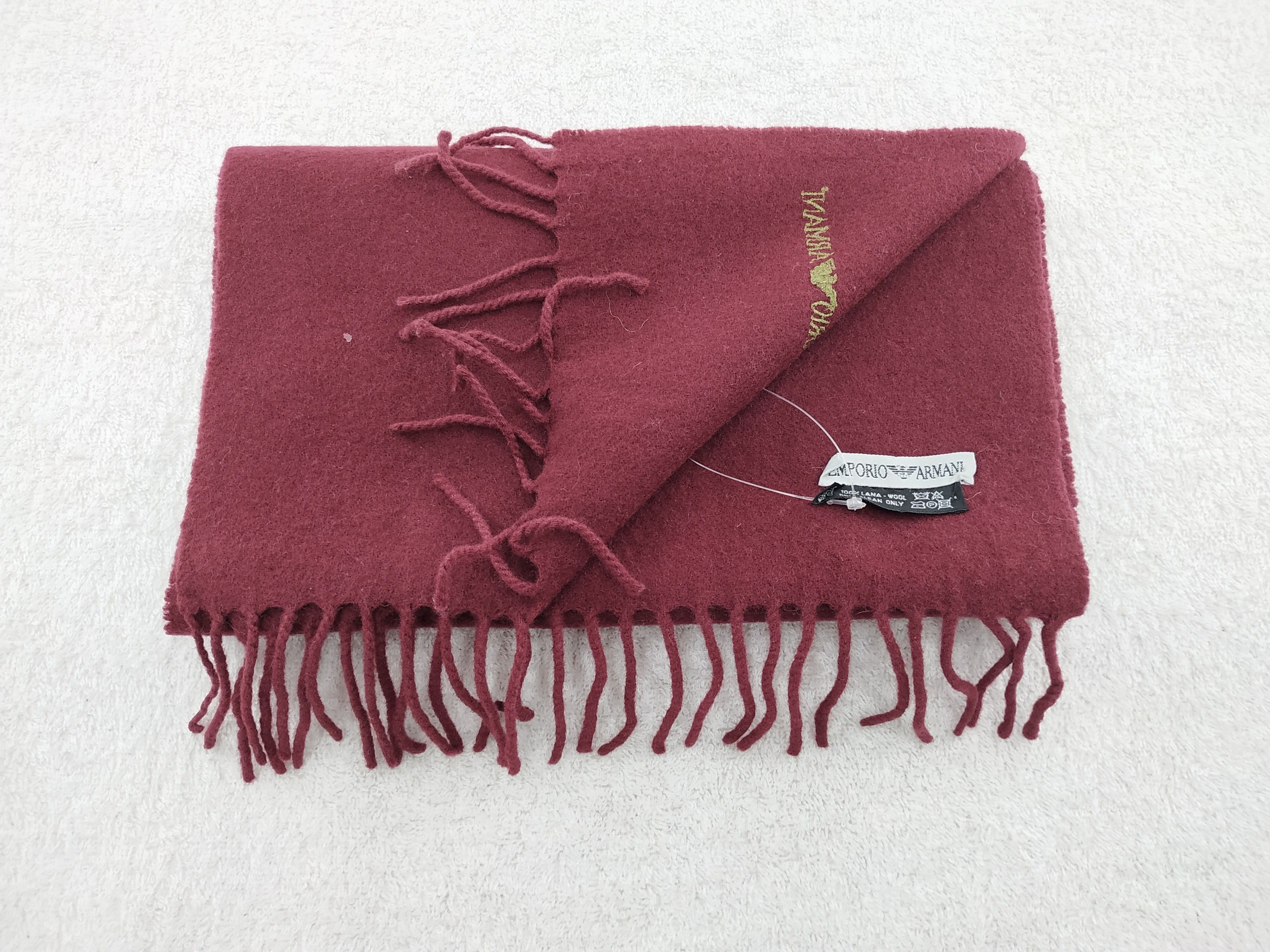 Emporio Armani Vintage Emporio Armani Wool Scarf/Muffler/Neckwear MF313 Size ONE SIZE - 4 Thumbnail