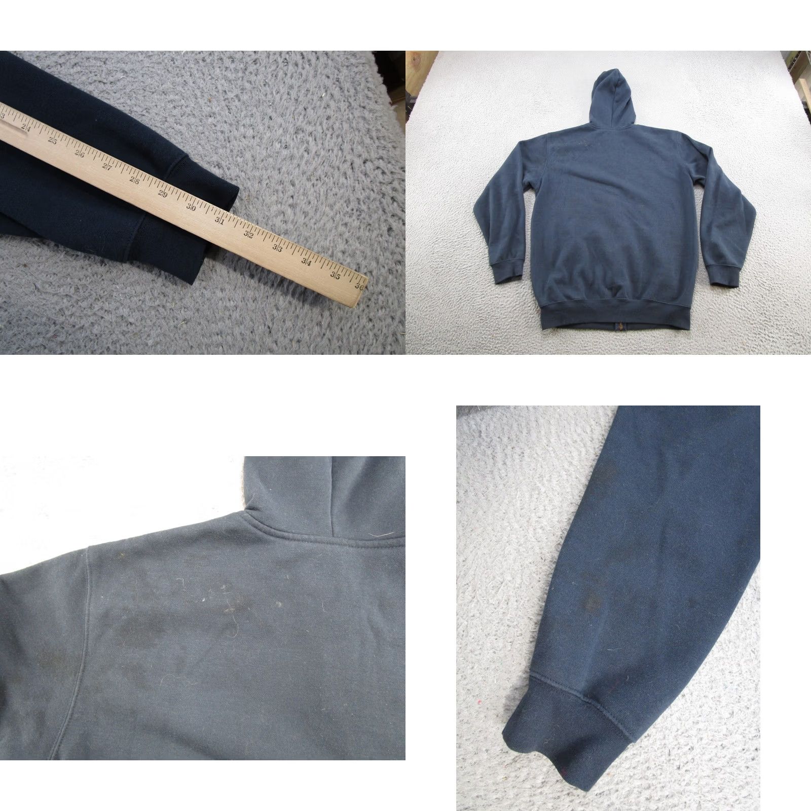 Carhartt VINTAGE Carhartt Full Zip Hoodie Mens M Blue Cotton Fleece Hooded Sweatshirt 90s Sports Style, Read, Regular Fit Size US M / EU 48-50 / 2 - 9 Thumbnail