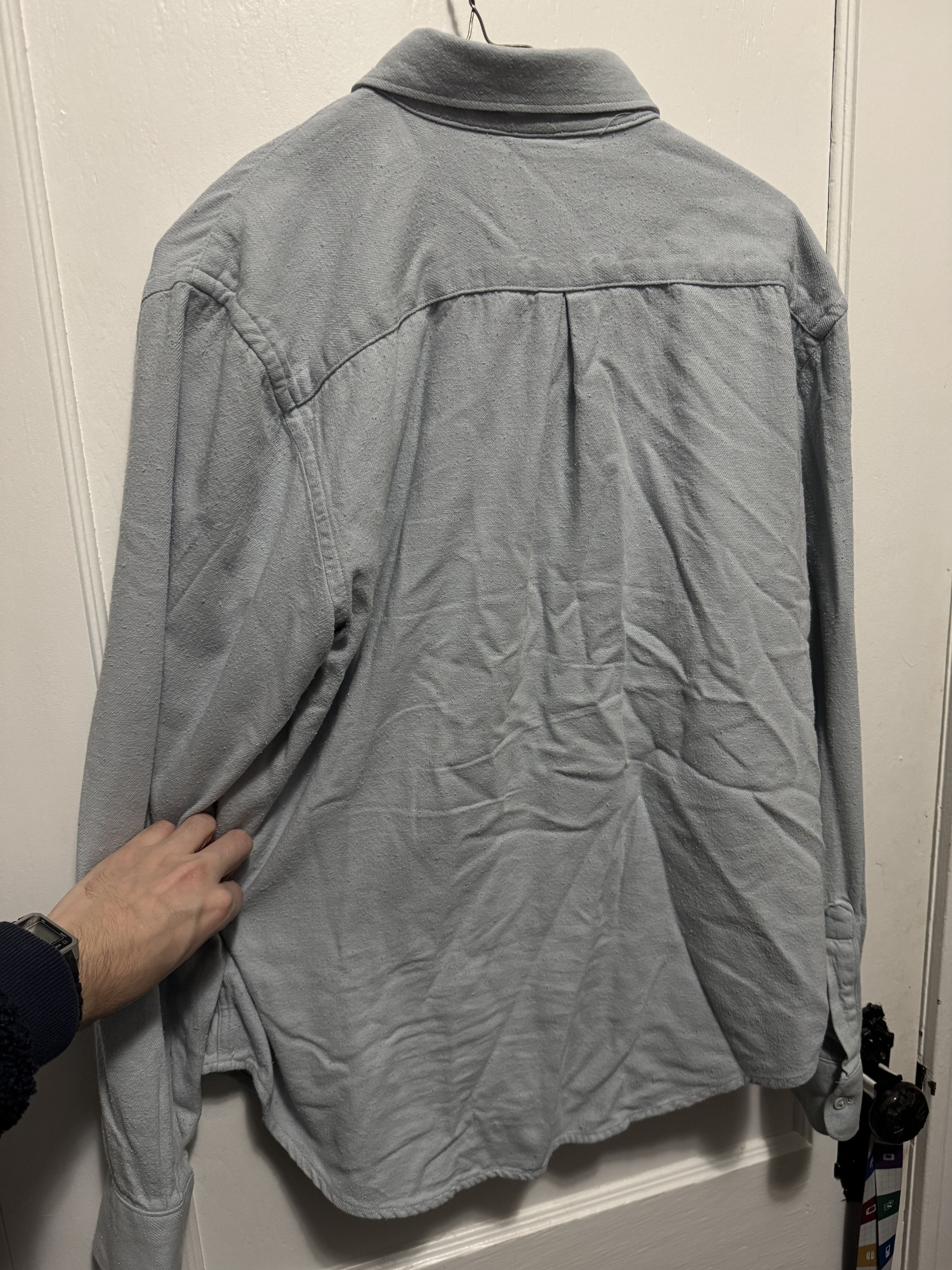 Naked & Famous Naked & Famous Easy Shirt Oxford (textured) - light blue Size US L / EU 52-54 / 3 - 4 Thumbnail