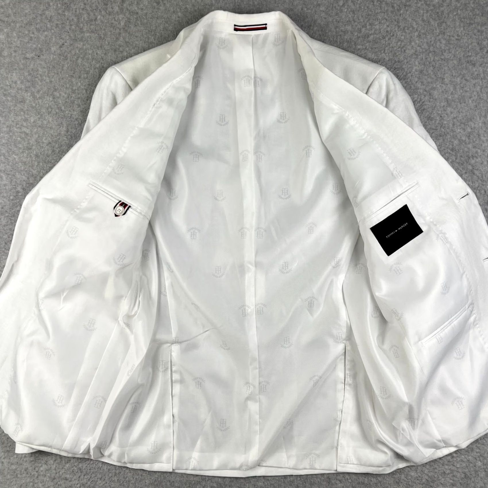 Tommy Hilfiger NEW Tommy Hilfiger Blazer Jacket Mens 38S White Linen Sport Coat Conrad NWT Size 38R - 3 Thumbnail