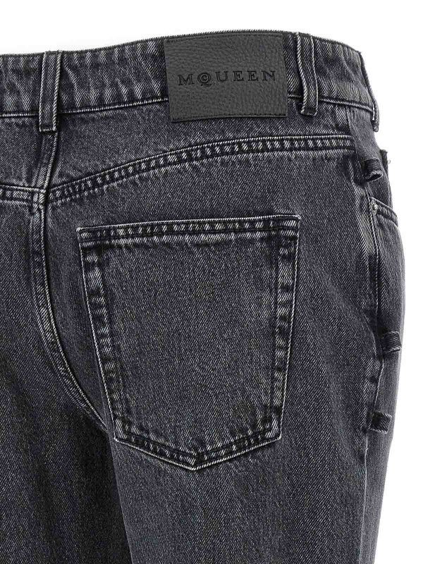 Alexander McQueen o1srvl11e0226 Tied Jeans In Grey Size 27" / US 4 / IT 40 - 3 Thumbnail