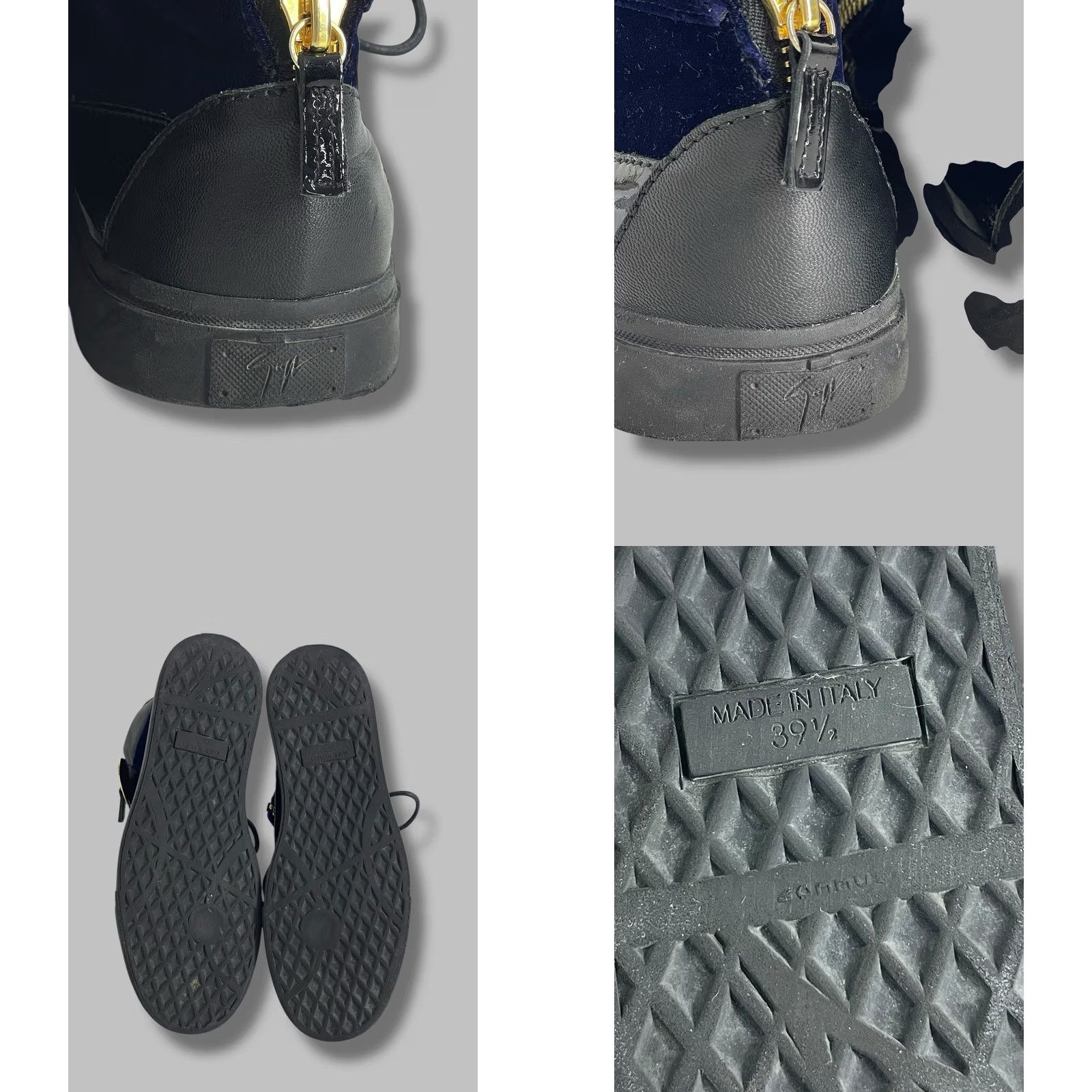 Giuseppe Zanotti Giuseppe Zanotti Coby High Top Velvet Trainers Navy Blue Shoes Mens 39.5 Velvet Casual Shoes Size US M / EU 48-50 / 2 - 9 Thumbnail