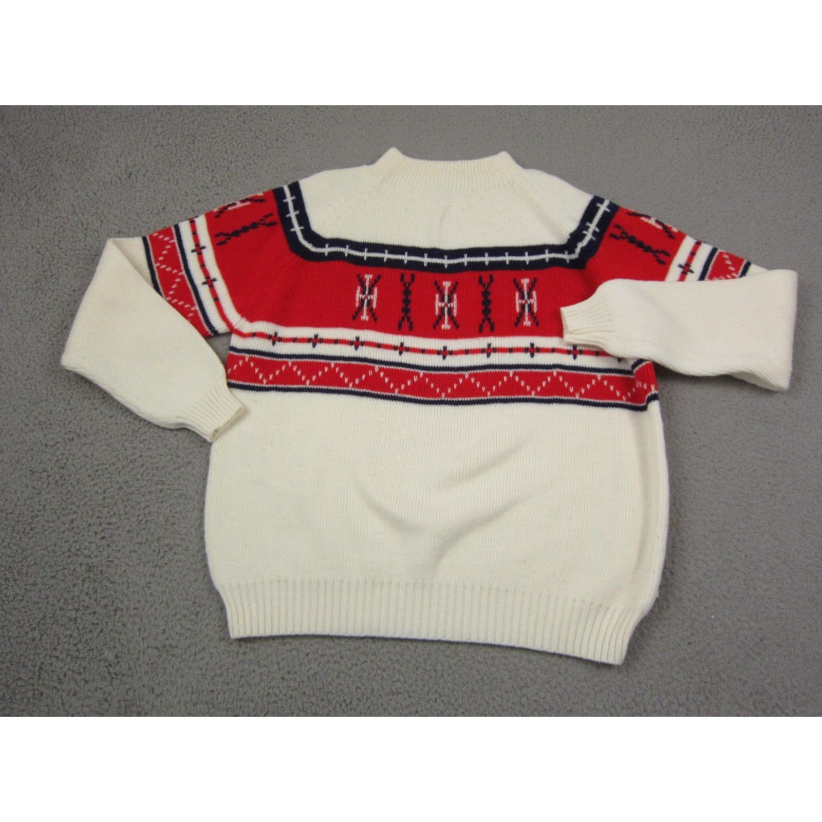 Vintage VINTAGE Montgomery Ward Sweater Mens XL Pullover Knit Mock Neck Ivory 80s 90s Casual Business Mens Size US XL / EU 56 / 4 - 2 Thumbnail