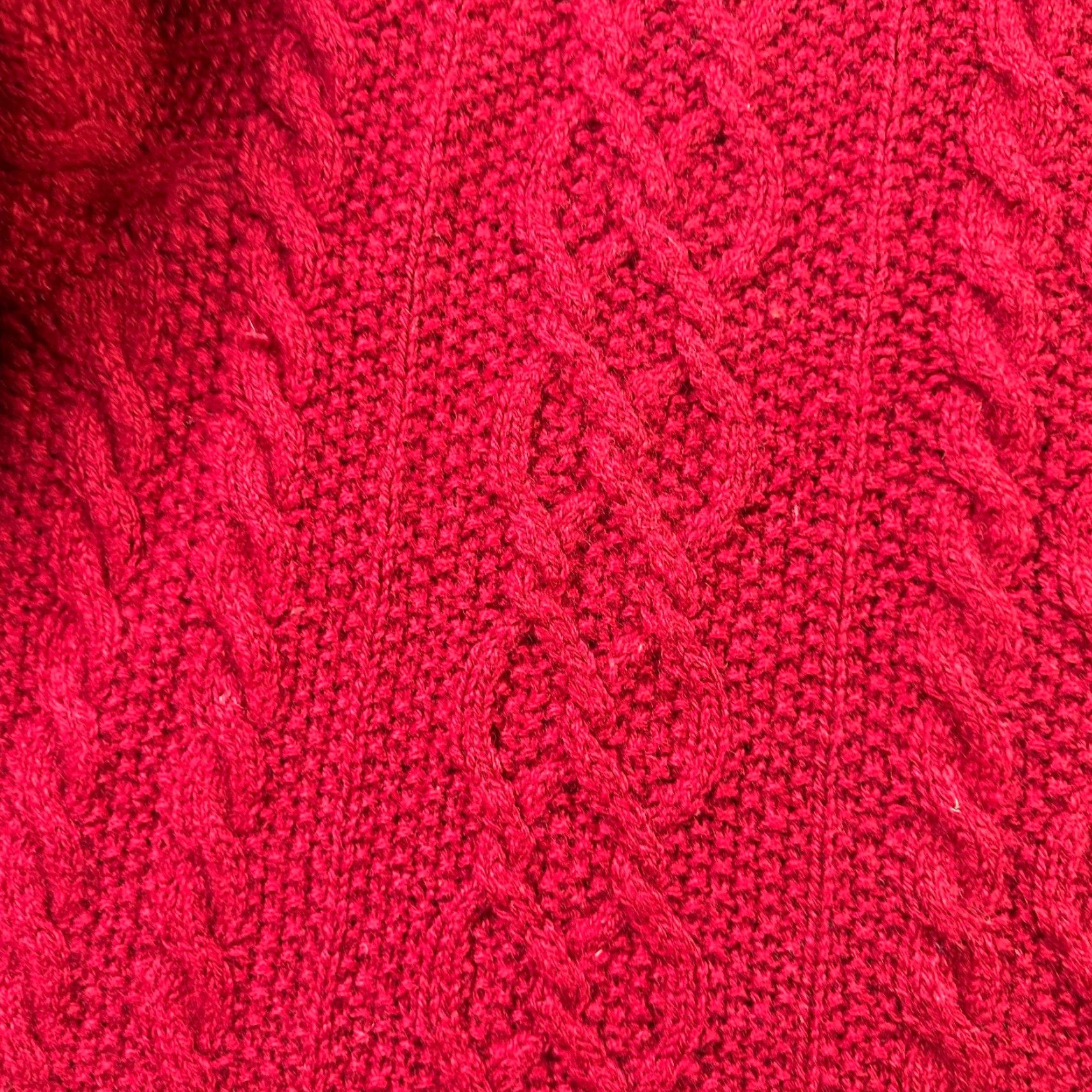 J.Crew VINTAGE J. CREW Sweater Mens XL Red Wool Cable-Knit Crew Neck Fisherman Pullover Knit Size US XL / EU 56 / 4 - 6 Thumbnail