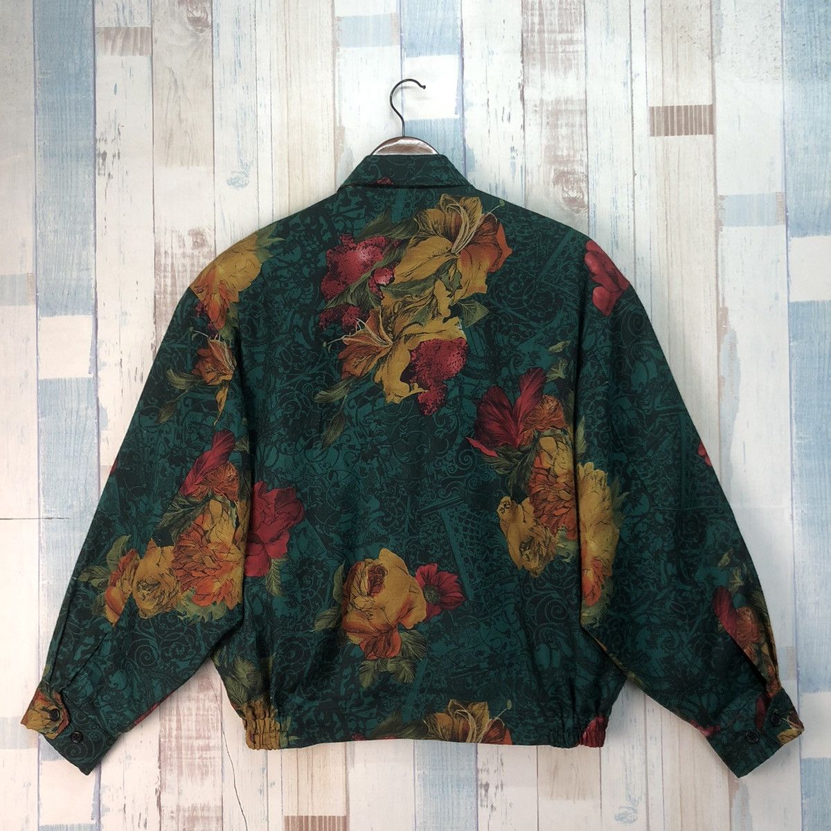 Japanese Brand × Vintage Vintage 90s Fullprint Floral Jacket Size XXL / US 16-18 / IT 52-54 - 2 Thumbnail
