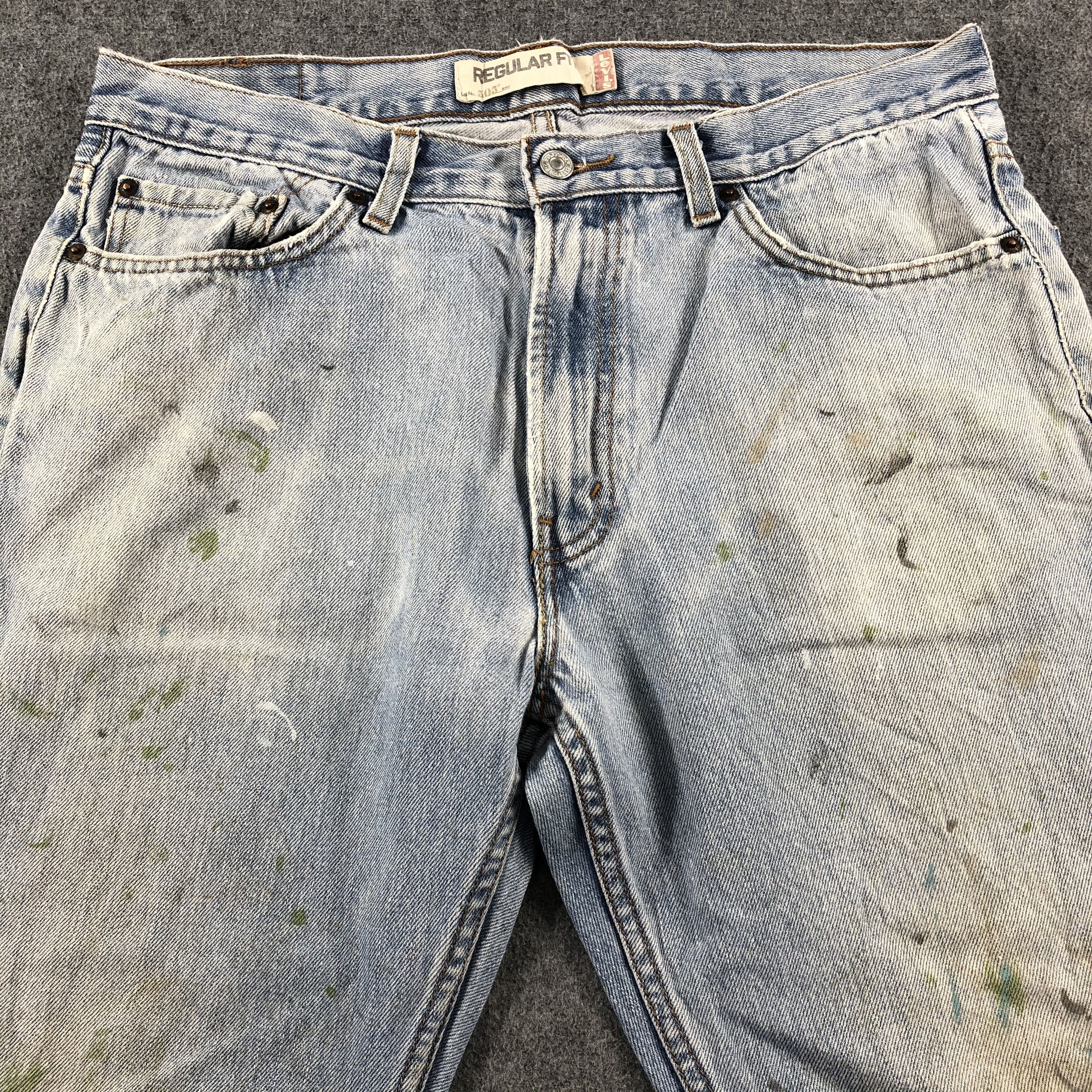 Levi's Vintage Blue Wash Levis 505 Jeans-J2443 Size US 35 - 3 Thumbnail