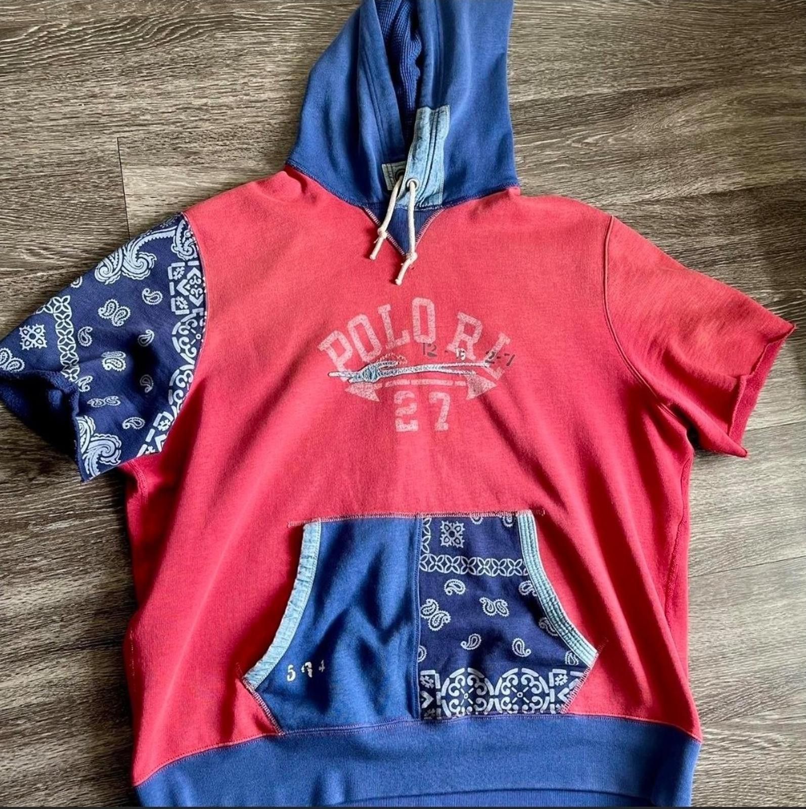 Polo Ralph Lauren Polo Ralph Lauren Men's Bandana Patchwork Fleece Hoodie M Size US M / EU 48-50 / 2 - 4 Thumbnail