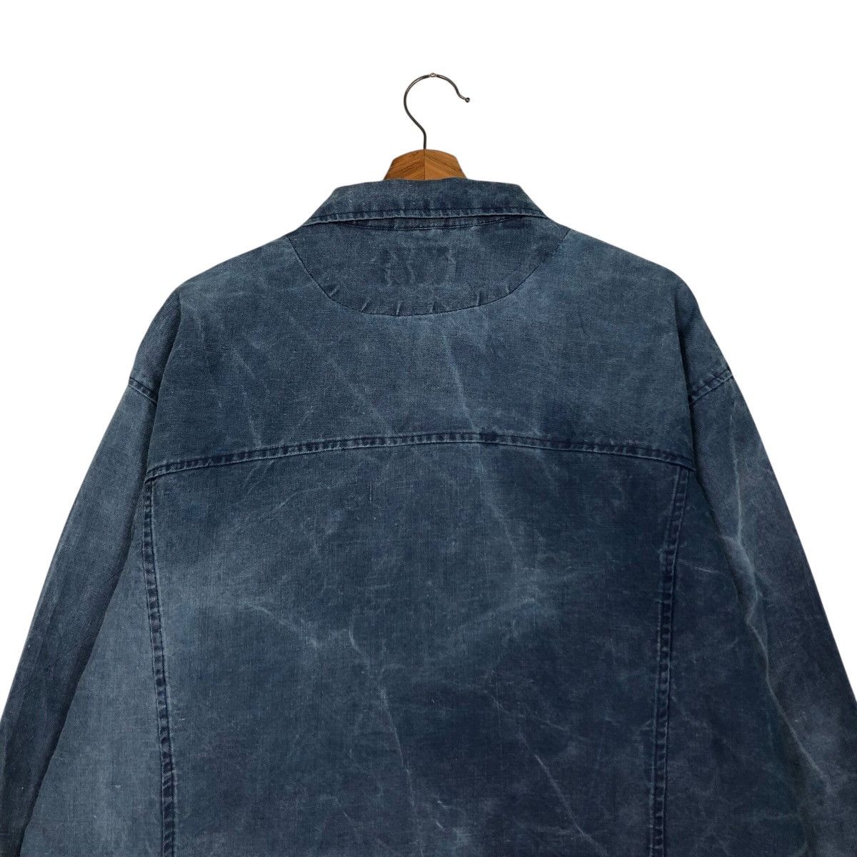Japanese Brand 📌Vintage Denim Bomber Jacket Maneaver Issey Miyake Size US L / EU 52-54 / 3 - 10 Thumbnail