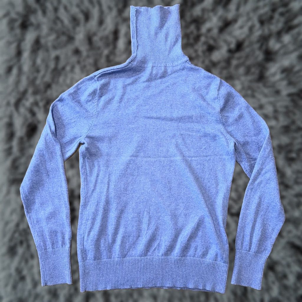Vintage VINTAGE L.L.Bean Sweater Womens Small Blue Turtleneck Cotton Cashmere Pullover Outdoors Mens? Size S / US 4 / IT 40 - 1 Thumbnail