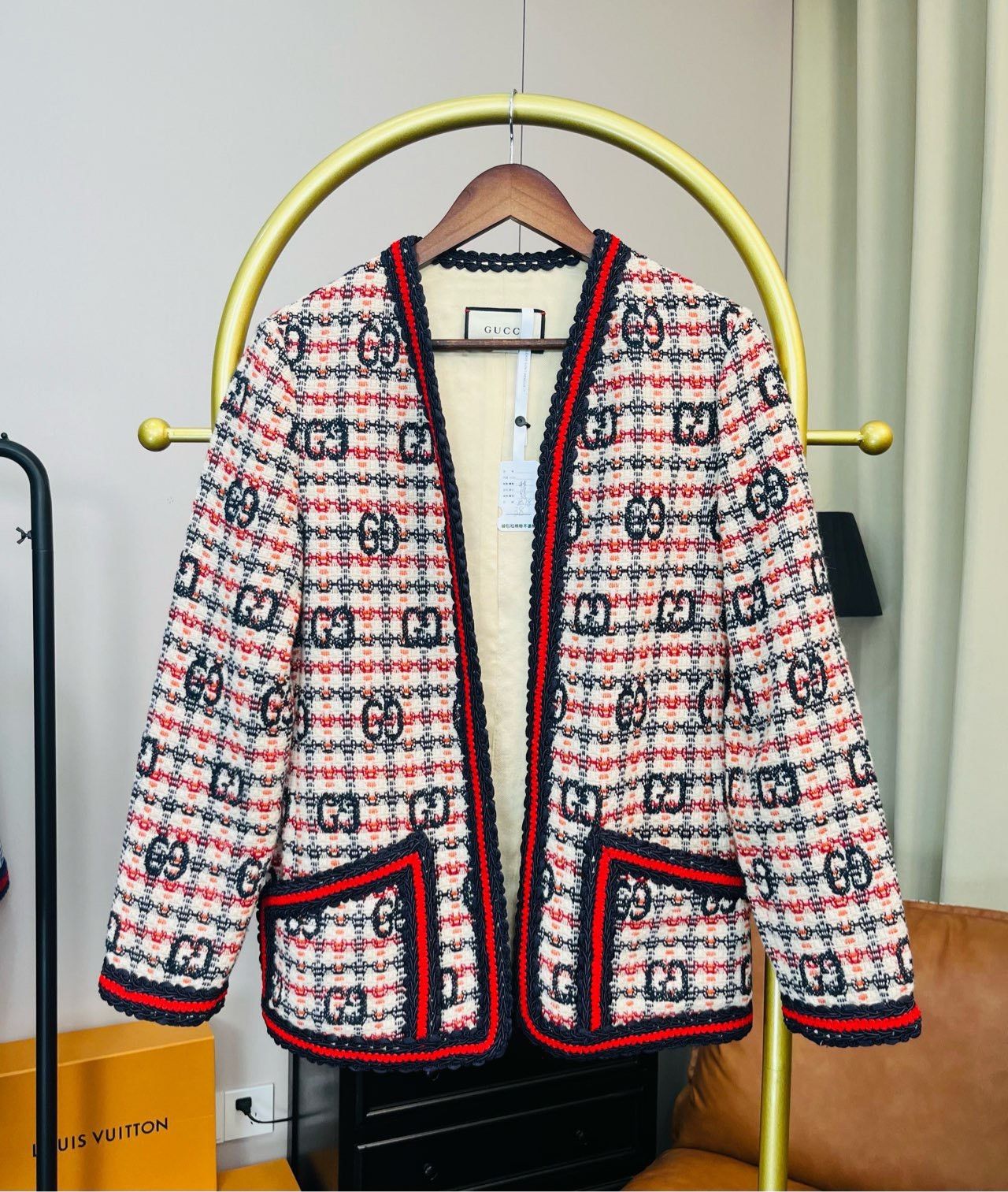 Gucci Gucci Size 38 Woven fragrant style full-print coat 2501-Nex Size US XXS / EU 40 - 1 Thumbnail