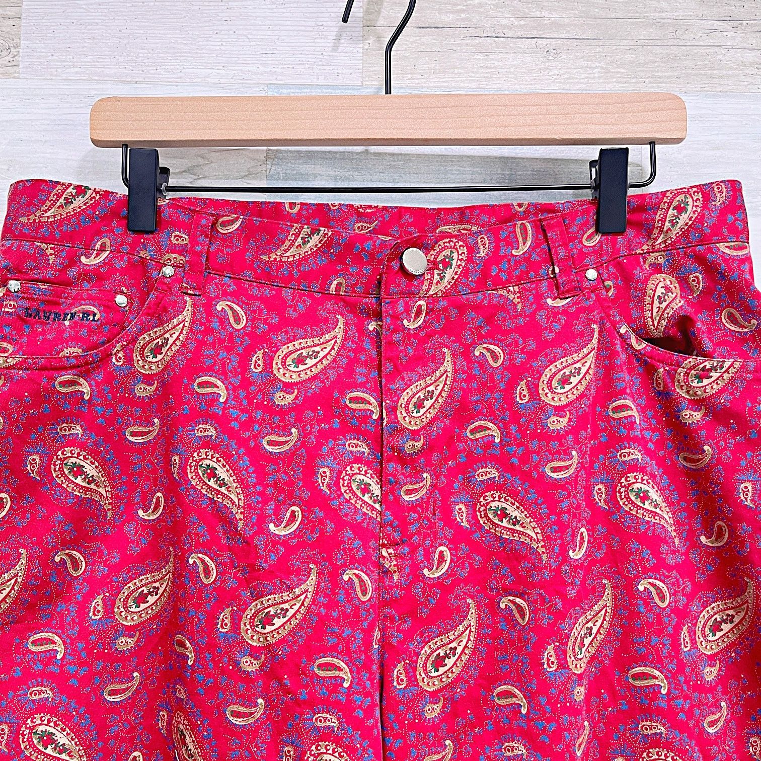 Lauren Ralph Lauren LRL RALPH LAUREN Paisley Crop Pants Red Womens 16W Size 38" / US 16 / IT 52 - 2 Thumbnail