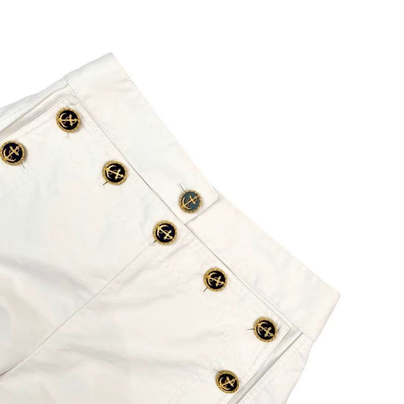 Louis Vuitton Louis Vuitton Cotton pirate button embellished white skirt Size 37" - 3 Thumbnail