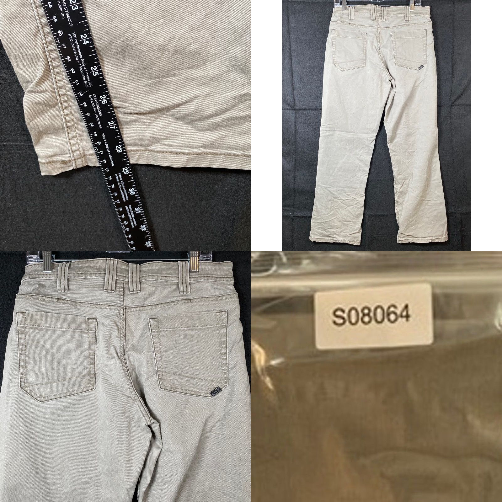 Vintage 5.11 Tactical Series Mens Jeans Tan Straight Workwear Stretch 31x30 Mens Pants Beige Size 31 Straight Jeans 5.11 Tactical Size US 31 - 8 Thumbnail