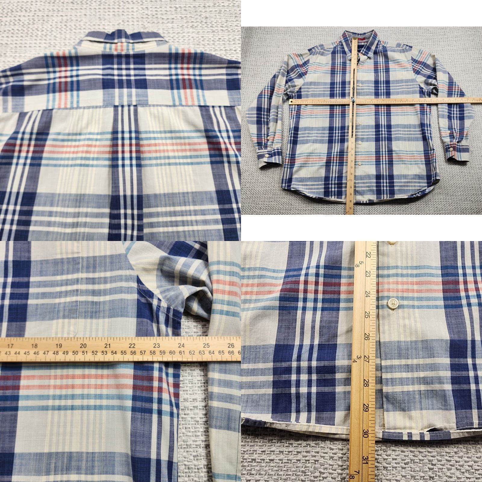 Tommy Bahama Tommy Bahama Shirt Mens Large Blue Plaid Long Sleeve Button Down Casual Pocket Size US L / EU 52-54 / 3 - 8 Thumbnail