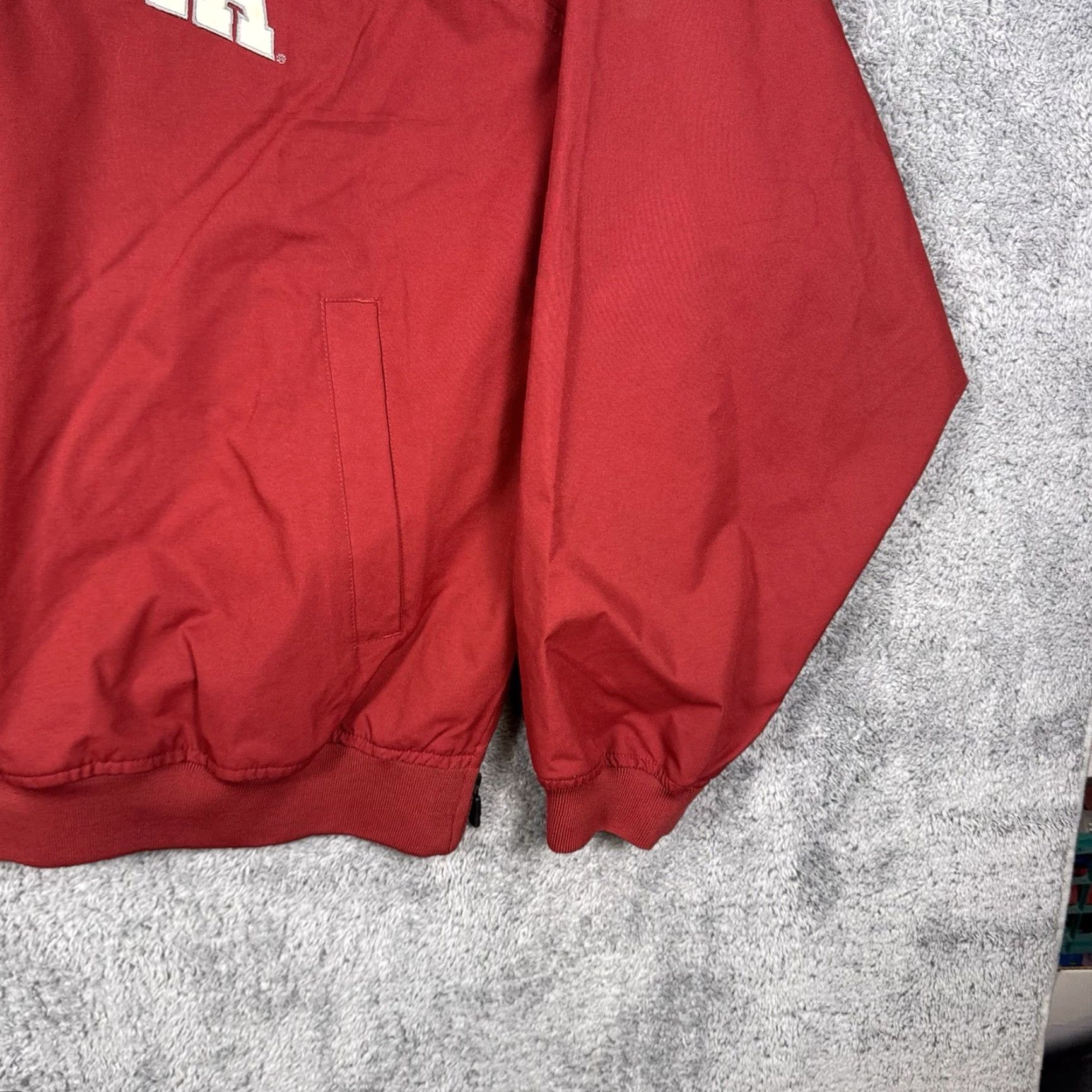 Nike Nike Oklahoma Sooners Jacket Mens XL Windbreaker Pullover Swoosh OU Red 90s Sports Activewear Mens XL Nike Center Swoosh OU Windbreaker Pullover Size US XL / EU 56 / 4 - 2 Thumbnail