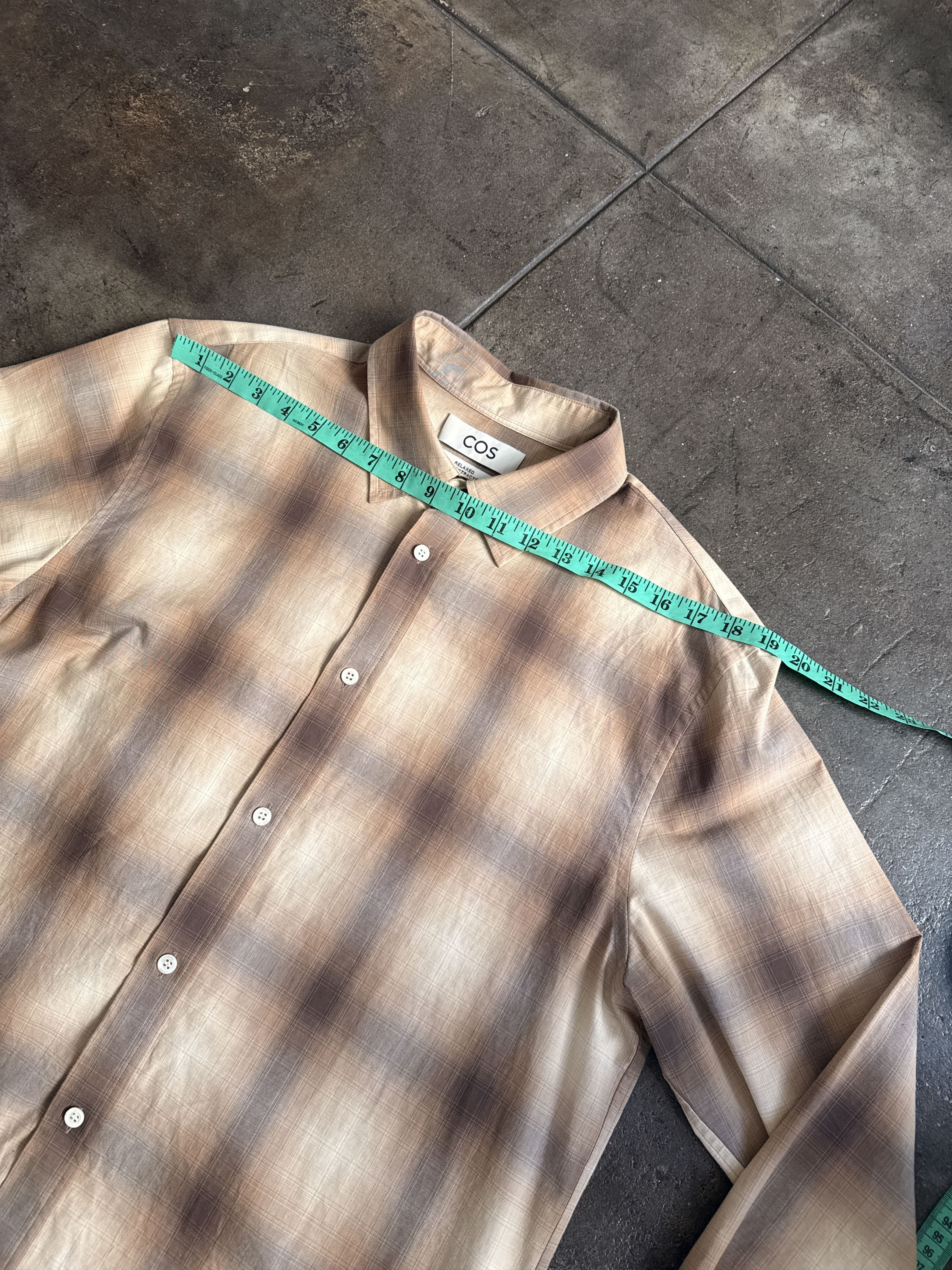 Cos 120$ Relaxed Firm Perfect Bown Plaid Shirt Size US M / EU 48-50 / 2 - 10 Thumbnail