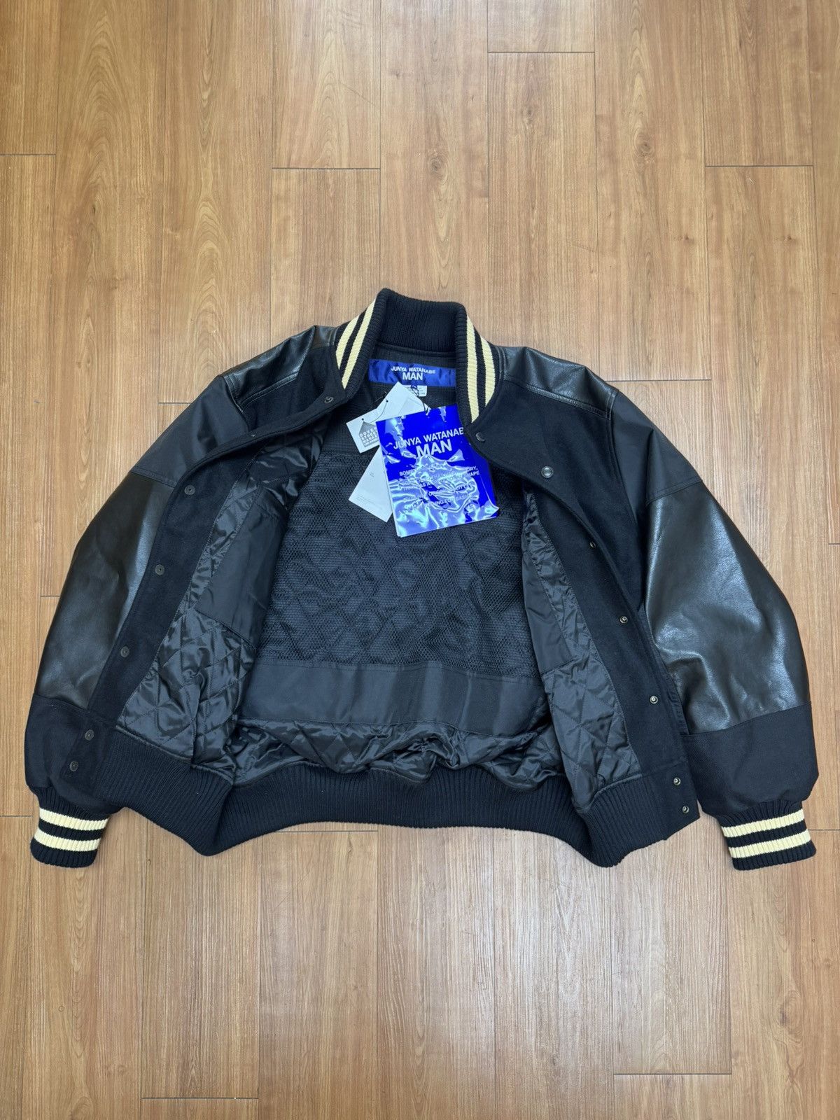 Junya Watanabe JUNYA WATANABE MAN MENS WOOL NYLON VARSITY JACKET Size US L / EU 52-54 / 3 - 4 Thumbnail