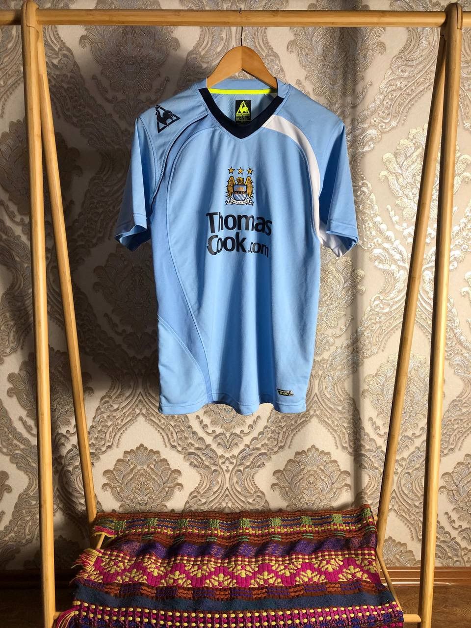 Le Coq Sportif VINTAGE MANCHESTER CITY RETRO SOCCER JERSEY ENGLAND Y2K 90s Size US M / EU 48-50 / 2 - 1 Thumbnail