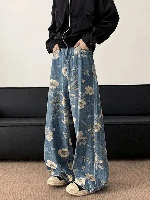 Japanese Brand Retro straight leg loose wide leg jeans Size US 32 / EU 48 - 6 Thumbnail