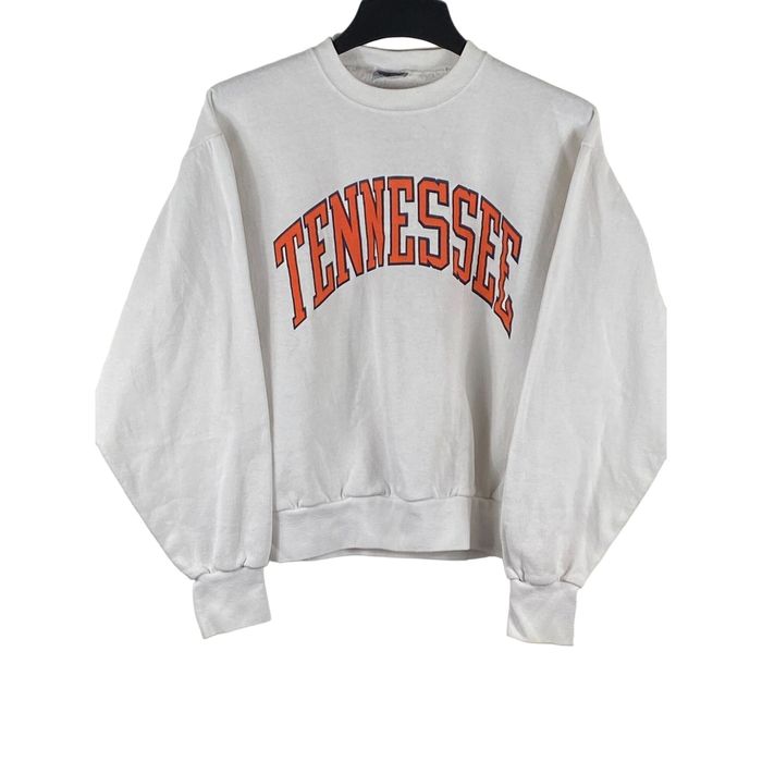 Vintage Vintage Volunteer Tennessee Spell Out Pullover Sweatshirt Wh ...