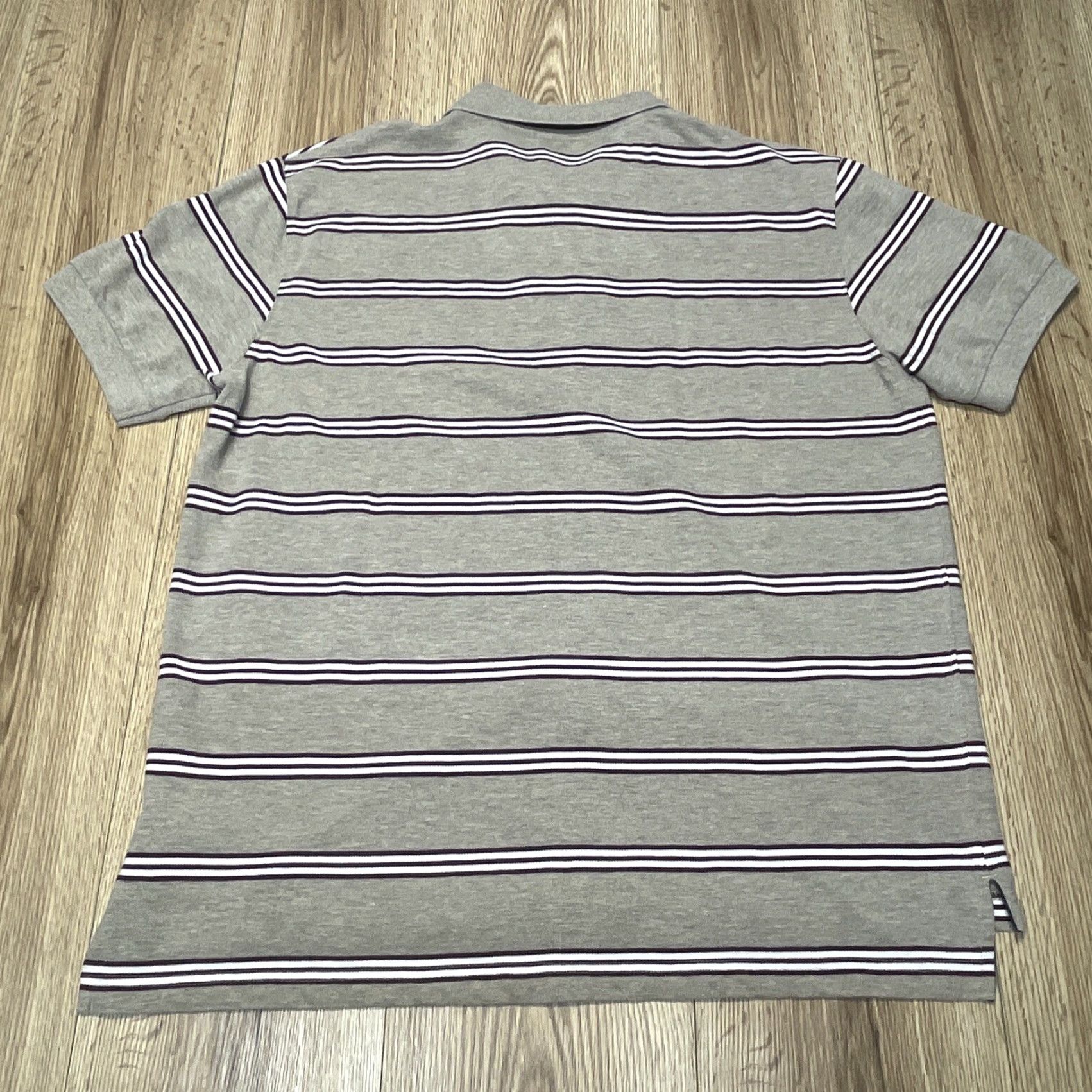 Chaps CHAPS Everyday Polo Shirt Large Tan Red White Striped Mens Size US L / EU 52-54 / 3 - 6 Thumbnail
