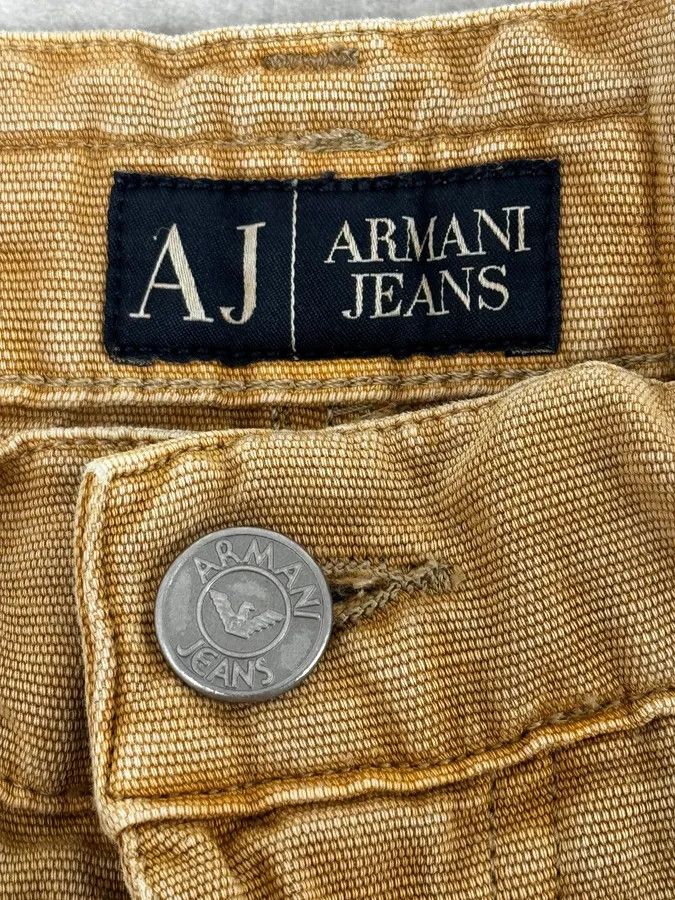 Armani 2000s Armani Irregular Straight Relaxed Beige Pants Size US 30 / EU 46 - 11 Thumbnail