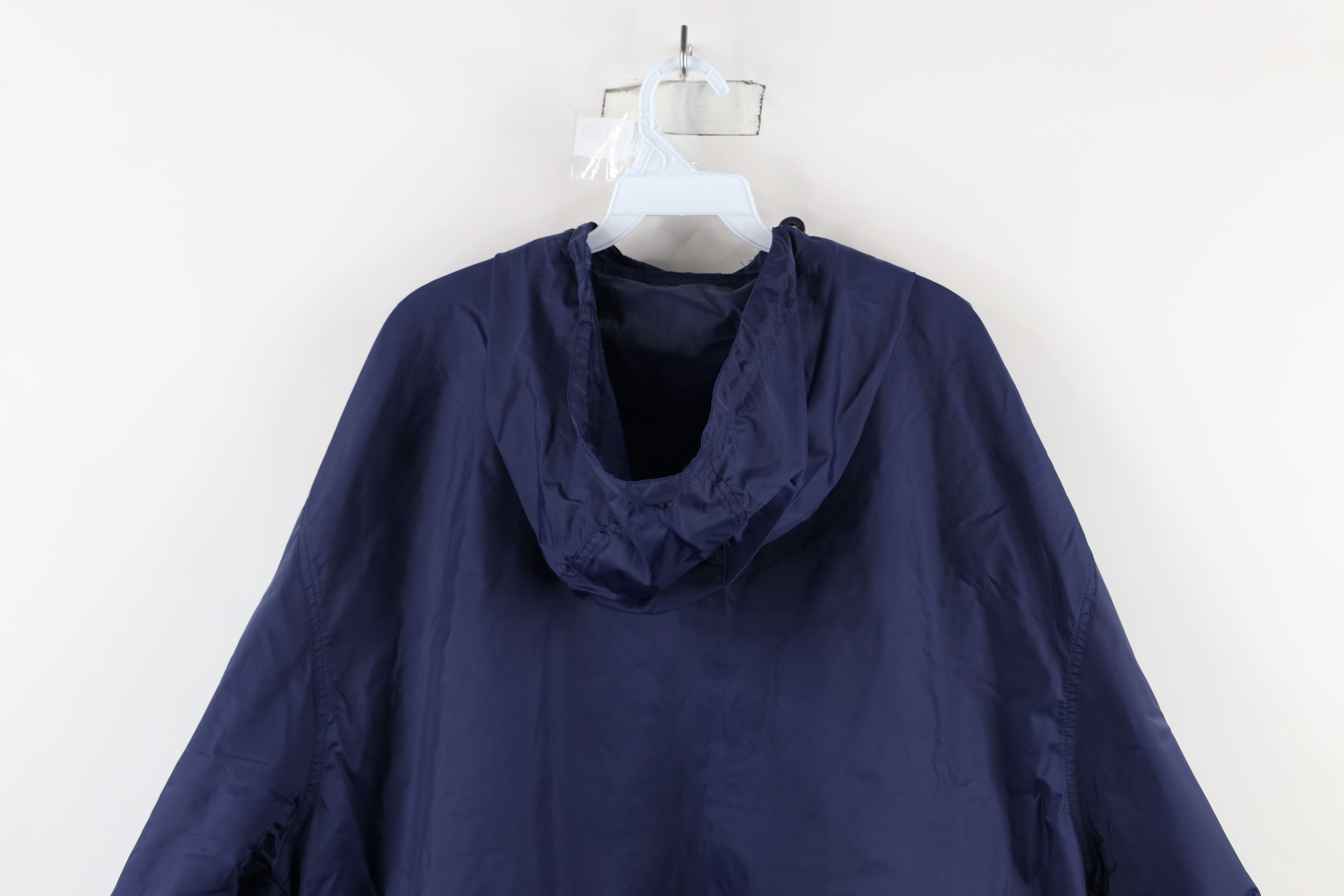 Vintage Vintage 90s Kansas University Half Zip Hooded Anorak Jacket Size US XXL / EU 58 / 5 - 13 Thumbnail