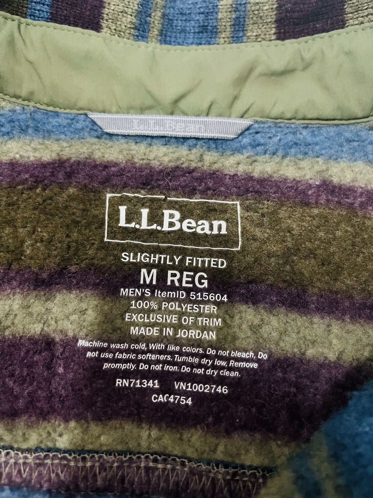 L.L. Bean LL Bean Button Tap Fleece Jacket (05) Size US L / EU 52-54 / 3 - 3 Thumbnail