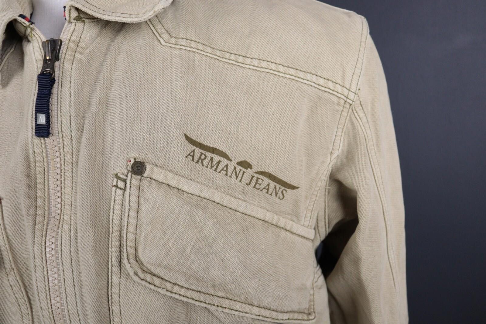 Designer Armani Jeans Beige Multipockets Jacket Size I 52/ USA 36 Size US M / EU 48-50 / 2 - 5 Thumbnail