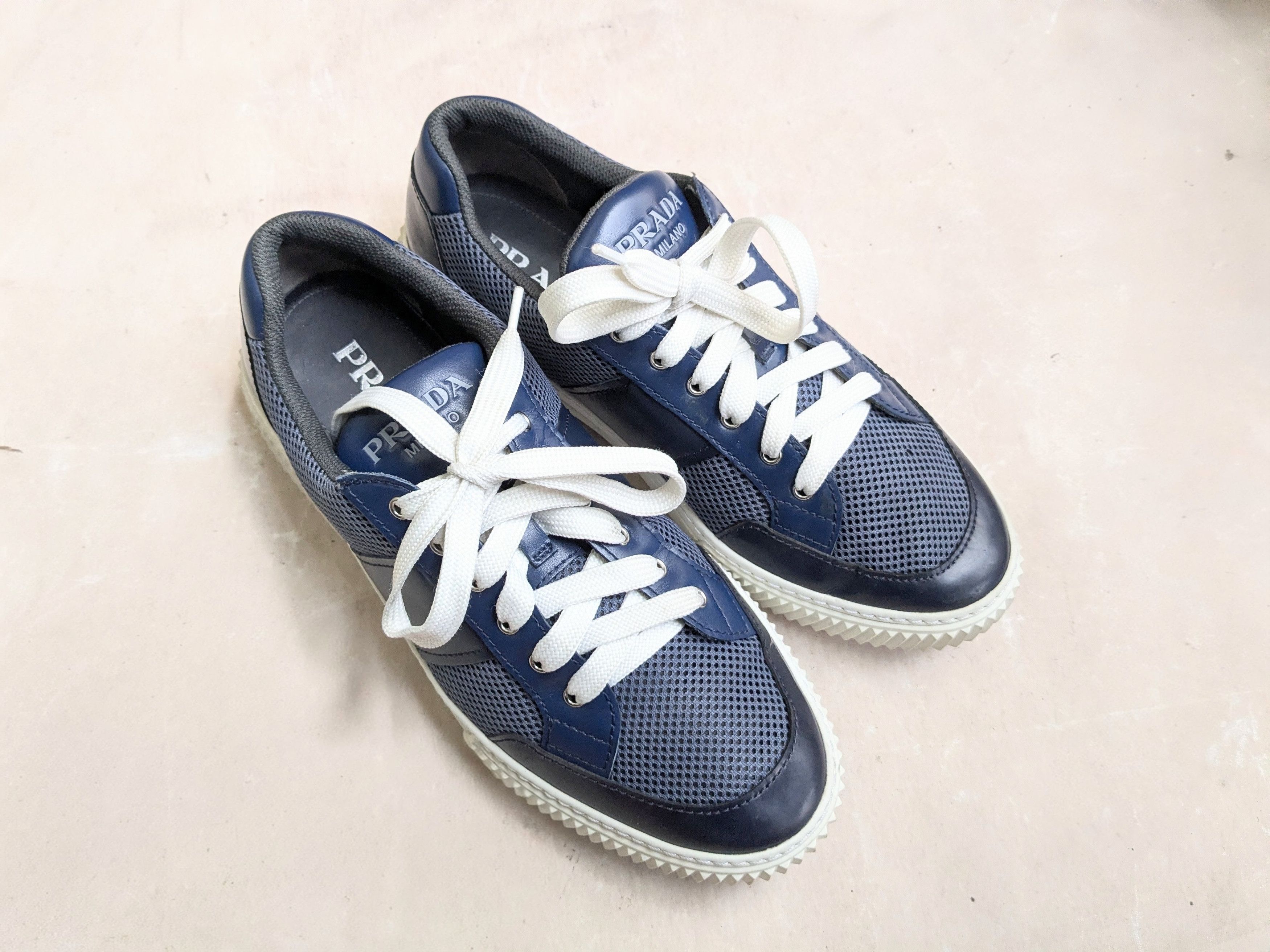 Prada Prada Sneakers Navy Blue 10.5 Size US 10.5 / EU 43-44 - 4 Thumbnail