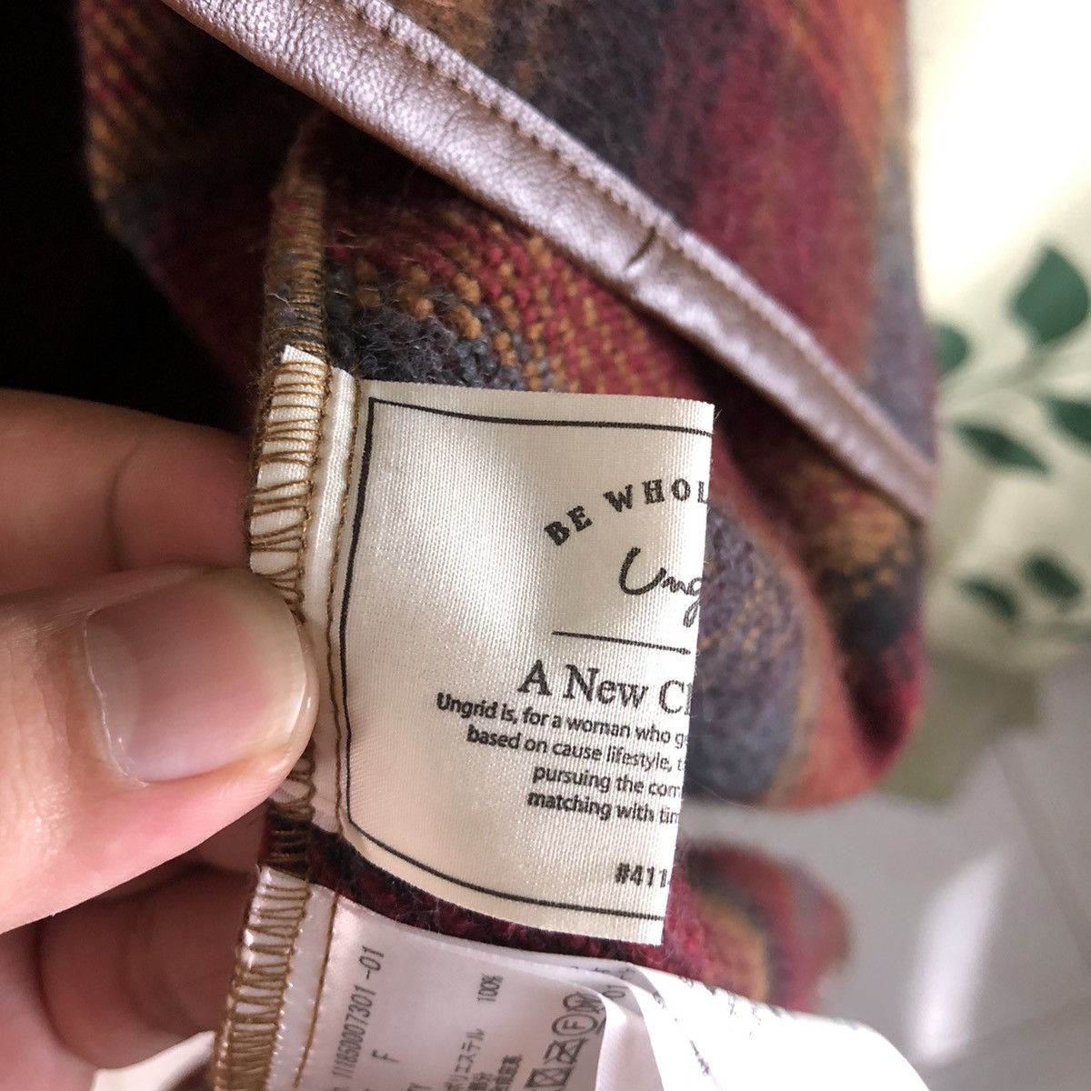 Japanese Brand A New Class Casual Maroon Checkred Blazer #7450 Size XL / US 12-14 / IT 48-50 - 12 Thumbnail