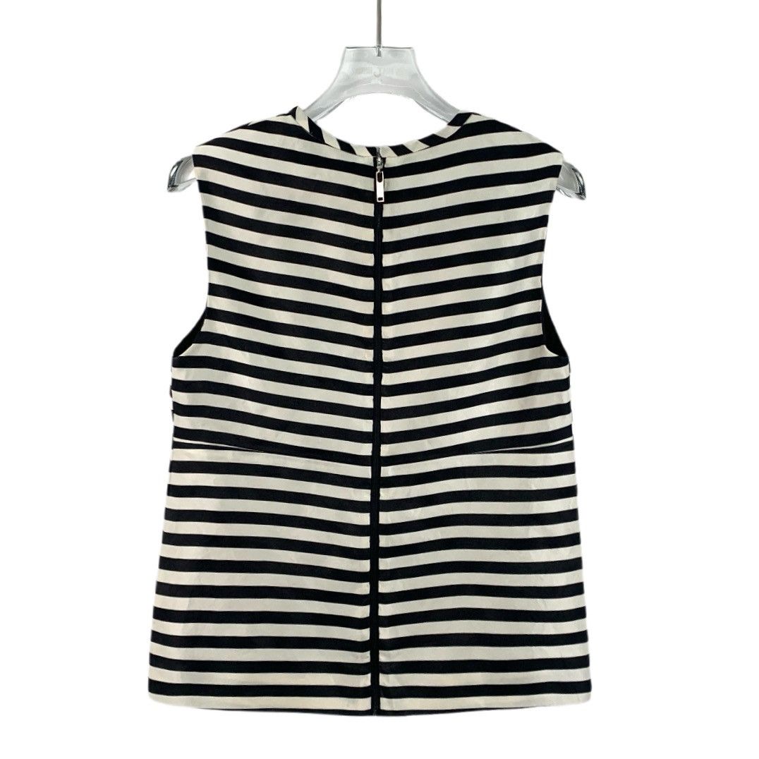 Louis Vuitton Louis Vuitton Colorblocked Stripe Silk Sleeveless T-Shirt Size XS / US 0-2 / IT 36-38 - 2 Thumbnail