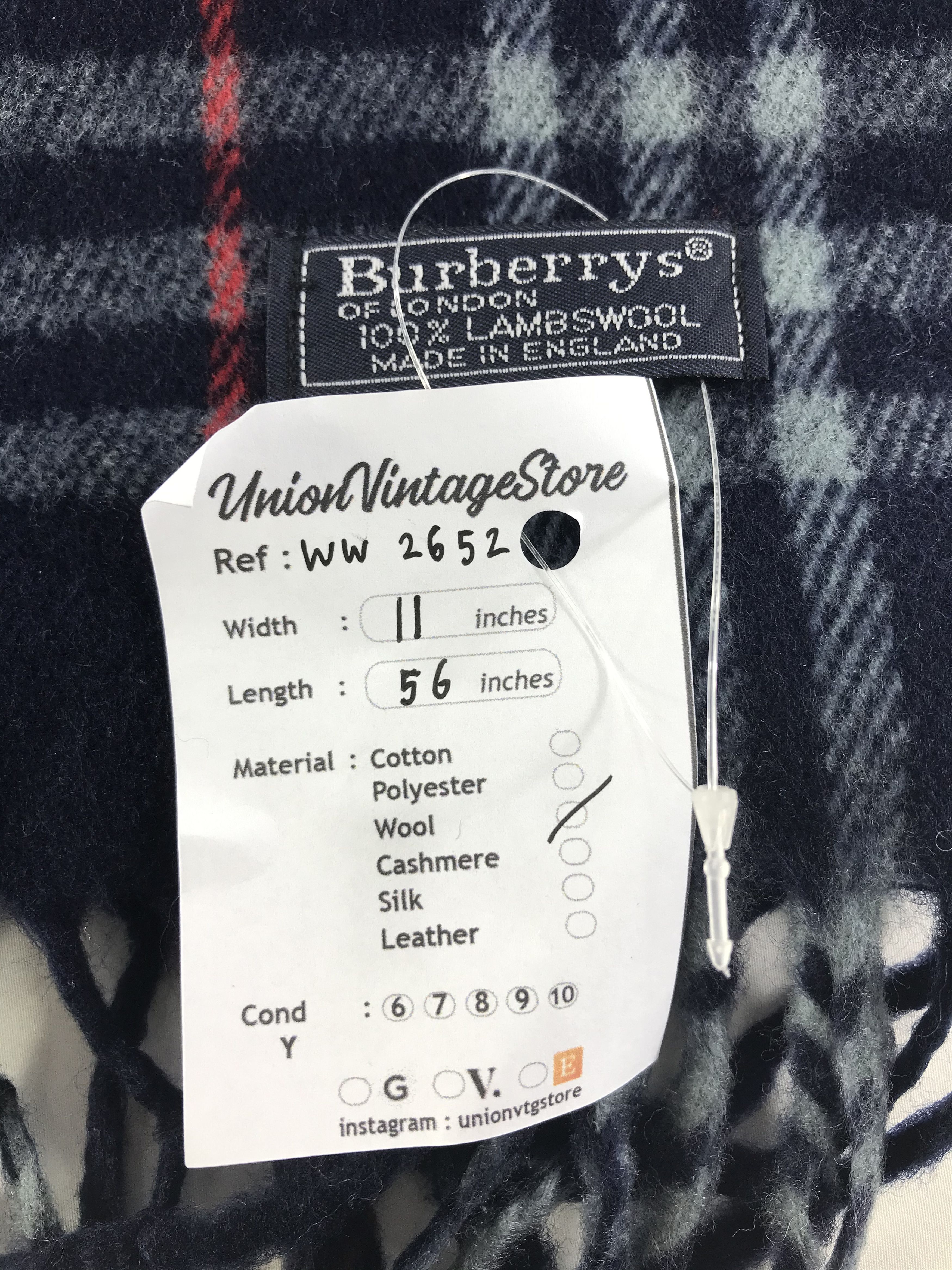 Burberry × Vintage Burberry Scarf / Muffler / Neckwear - WW2652 Size ONE SIZE - 4 Thumbnail