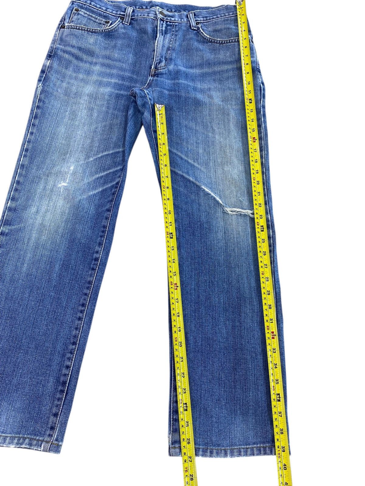 Edwin Edwin Light Wash Whiskered Style Straight Leg Jeans Size US 34 / EU 50 - 8 Thumbnail