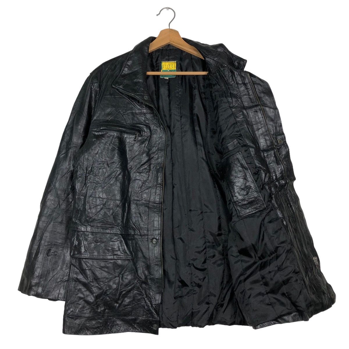 Japanese Brand 🔥Vintage Genuine Leather Jacket Stingi & Stingi Vera Pelle Size US L / EU 52-54 / 3 - 11 Thumbnail