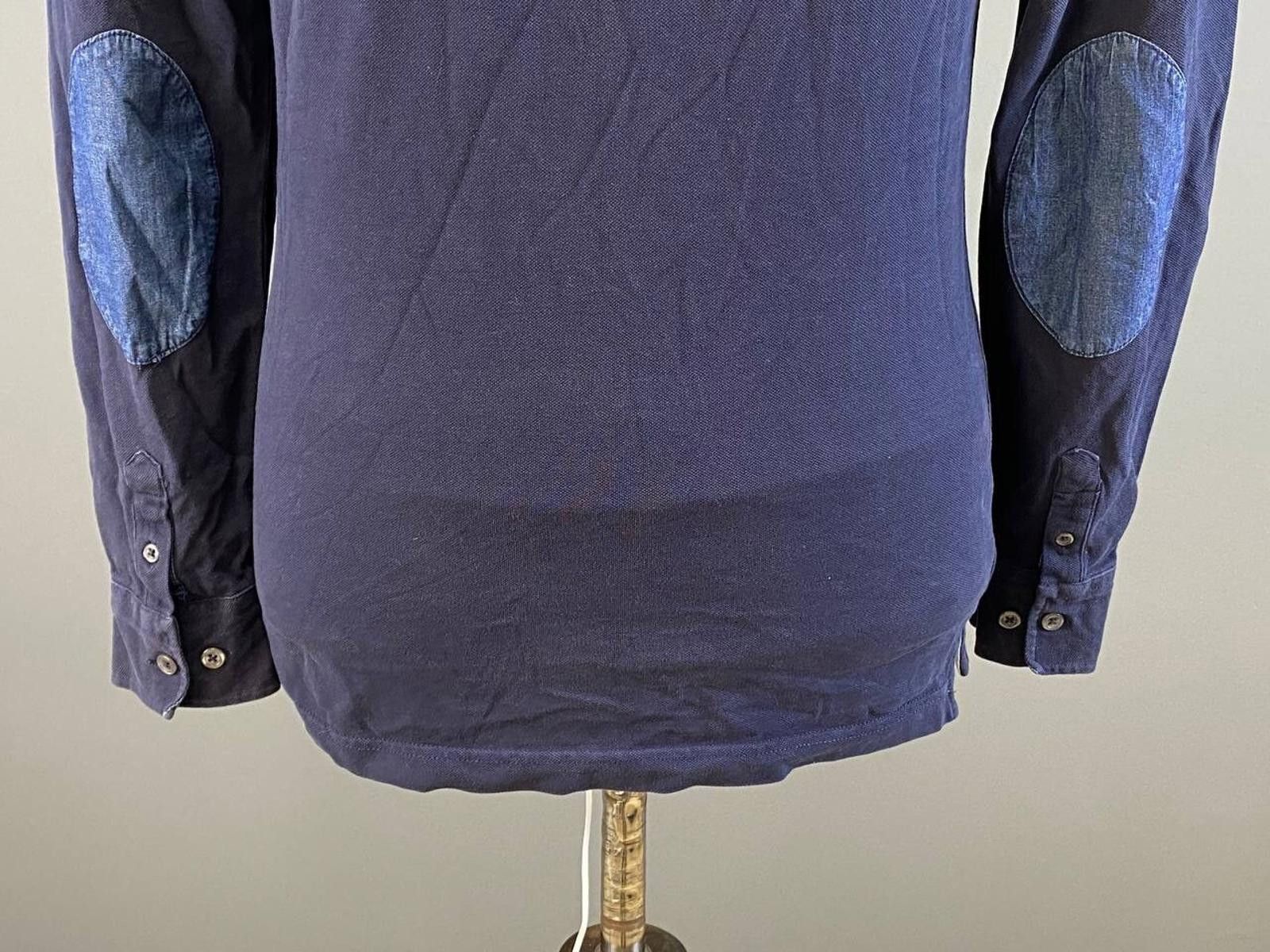 Designer Hackett London Blue #1 Elbow Patches Polo Shirt Size XS Size US XS / EU 42 / 0 - 9 Thumbnail