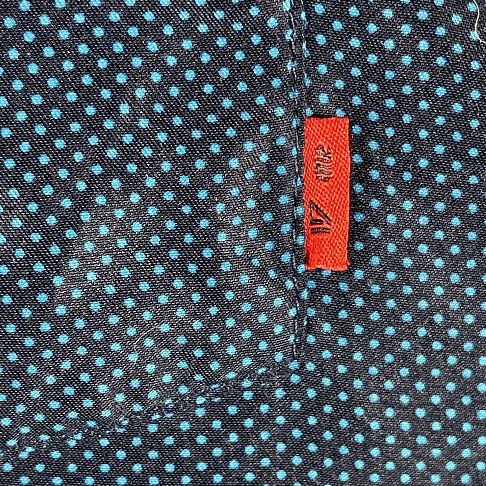 Vintage 17 One Shirt Mens 2XL Blue Polka Dot Short Sleeve Button Casual Pocket Size US XXL / EU 58 / 5 - 5 Thumbnail