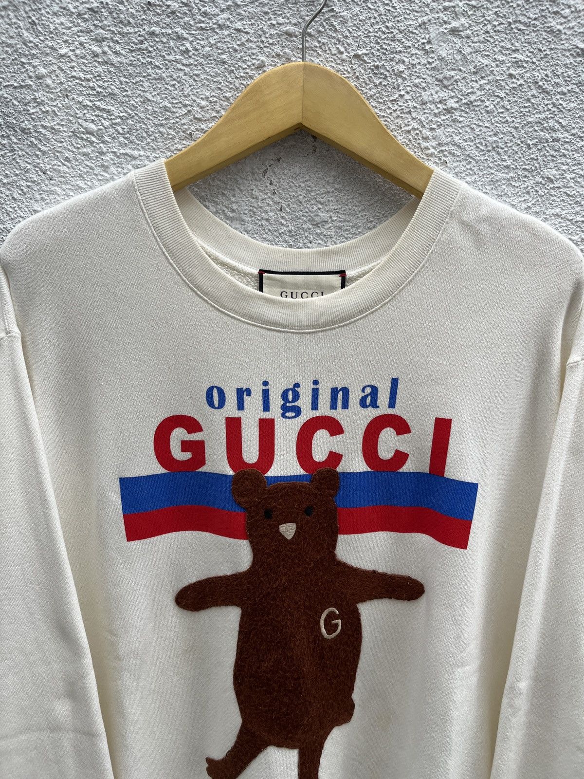 Gucci Gucci Bear Ivory Oversized Sweatshirt Size US M / EU 48-50 / 2 - 2 Thumbnail