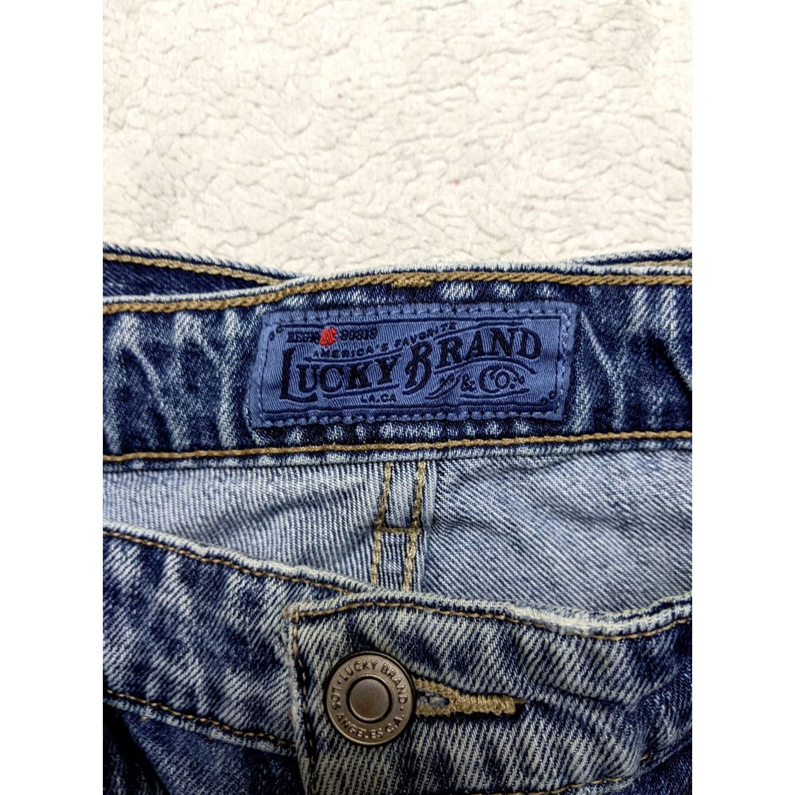 Lucky Brand Lucky Brand Sienna Slim Boyfriend Womens 0 Jeans Blue Patches Button Fly Belt Denim Size 25" / US 0 / IT 36 - 5 Thumbnail