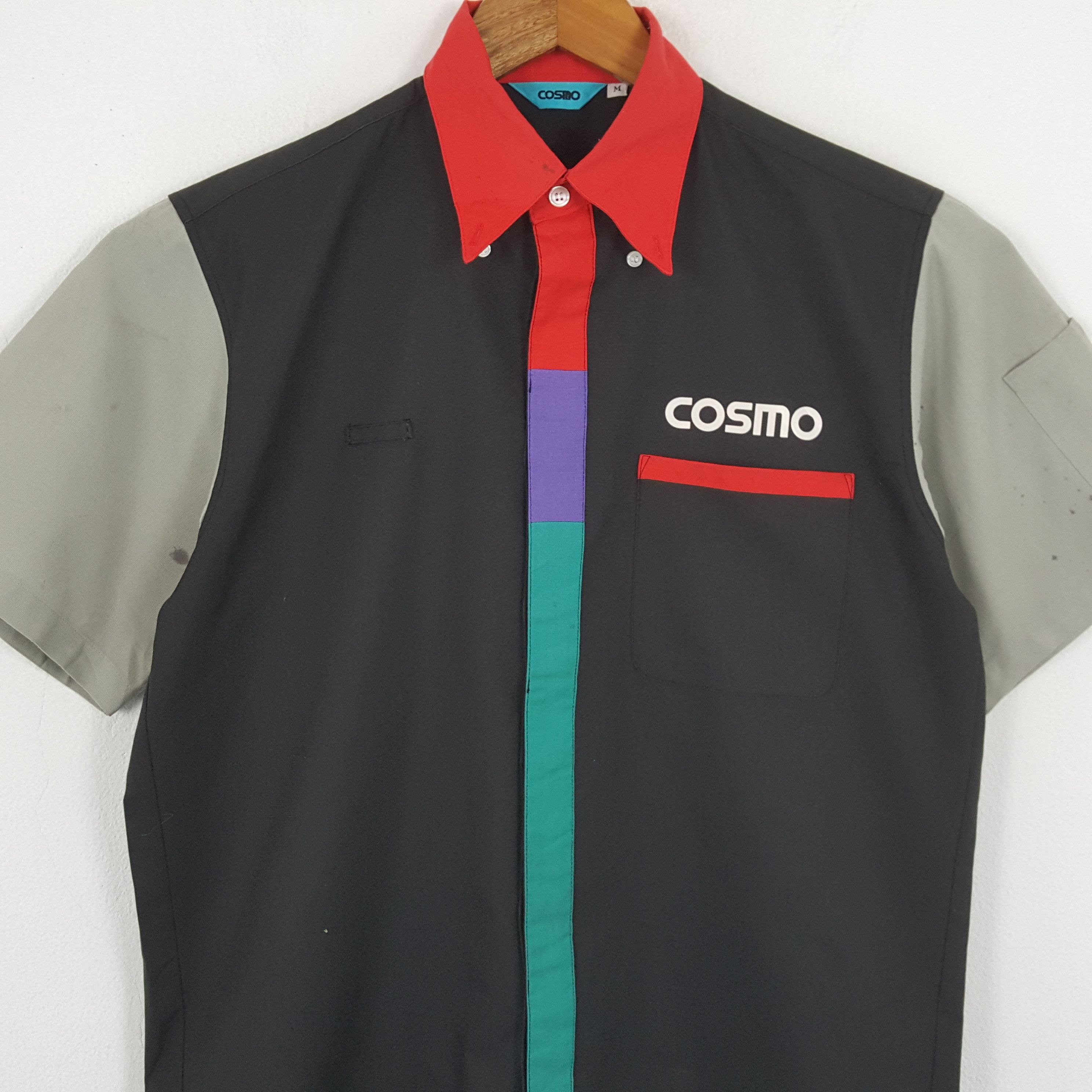 Japanese Brand × Vintage Vintage COSMO Japanese Racing Team Shirt Jacket Size US M / EU 48-50 / 2 - 2 Thumbnail