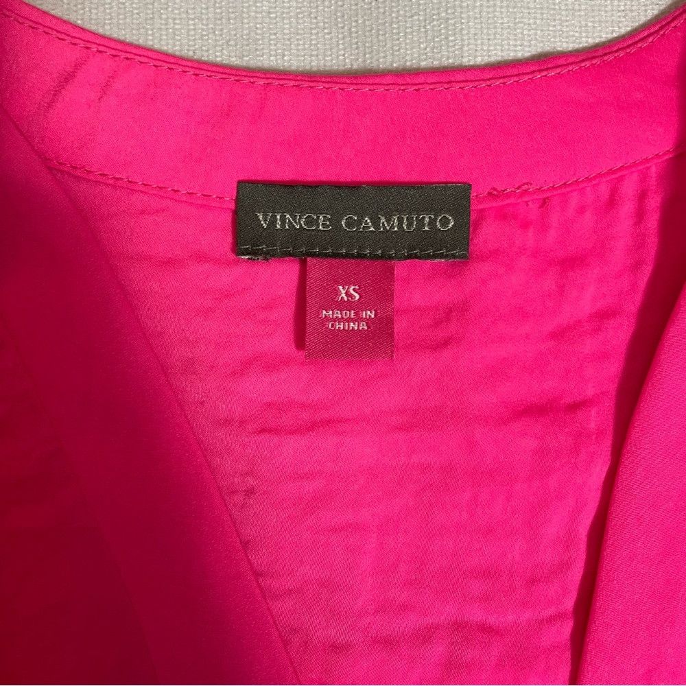 Vince Camuto NWT New Vince Camuto Pink Rumpled Satin Sleeveless Blouse S Size XS / US 0-2 / IT 36-38 - 6 Thumbnail