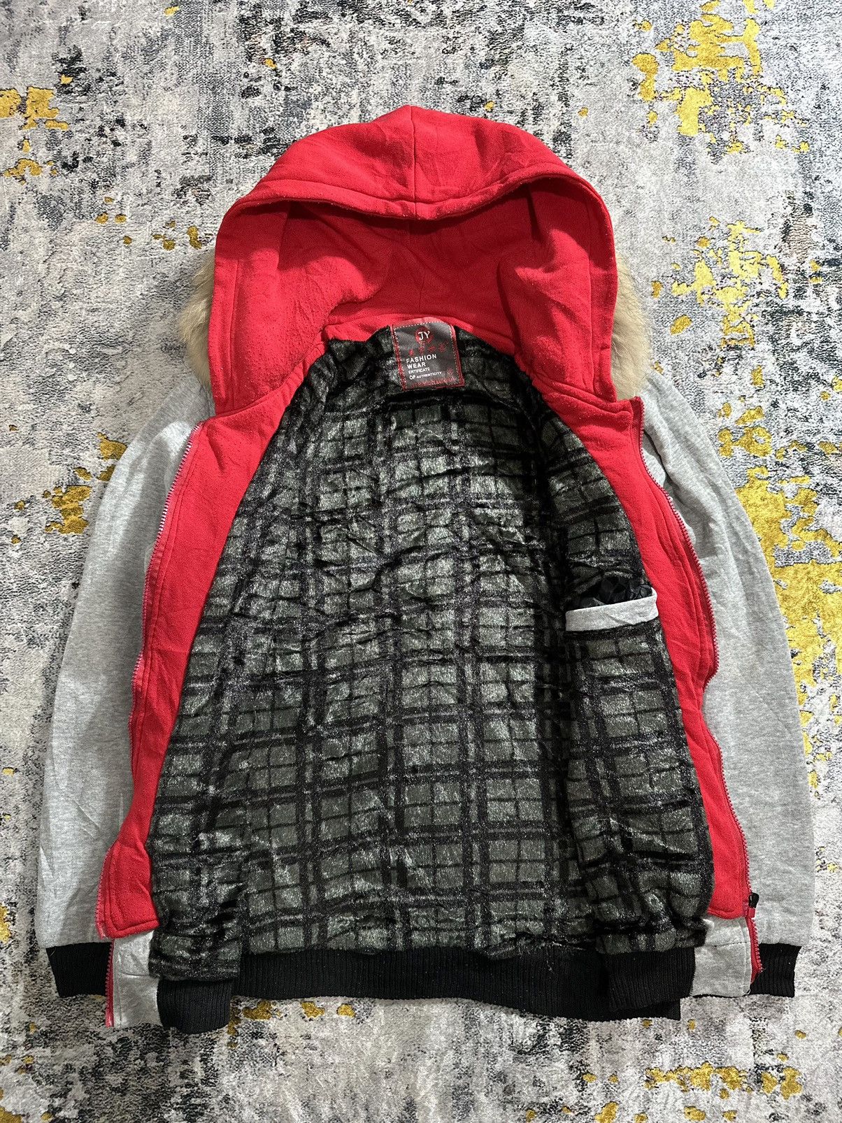 IF SIX WAS NINE LGB STYLE DOUBLE LAYER FUR ZIP UP HOODIE