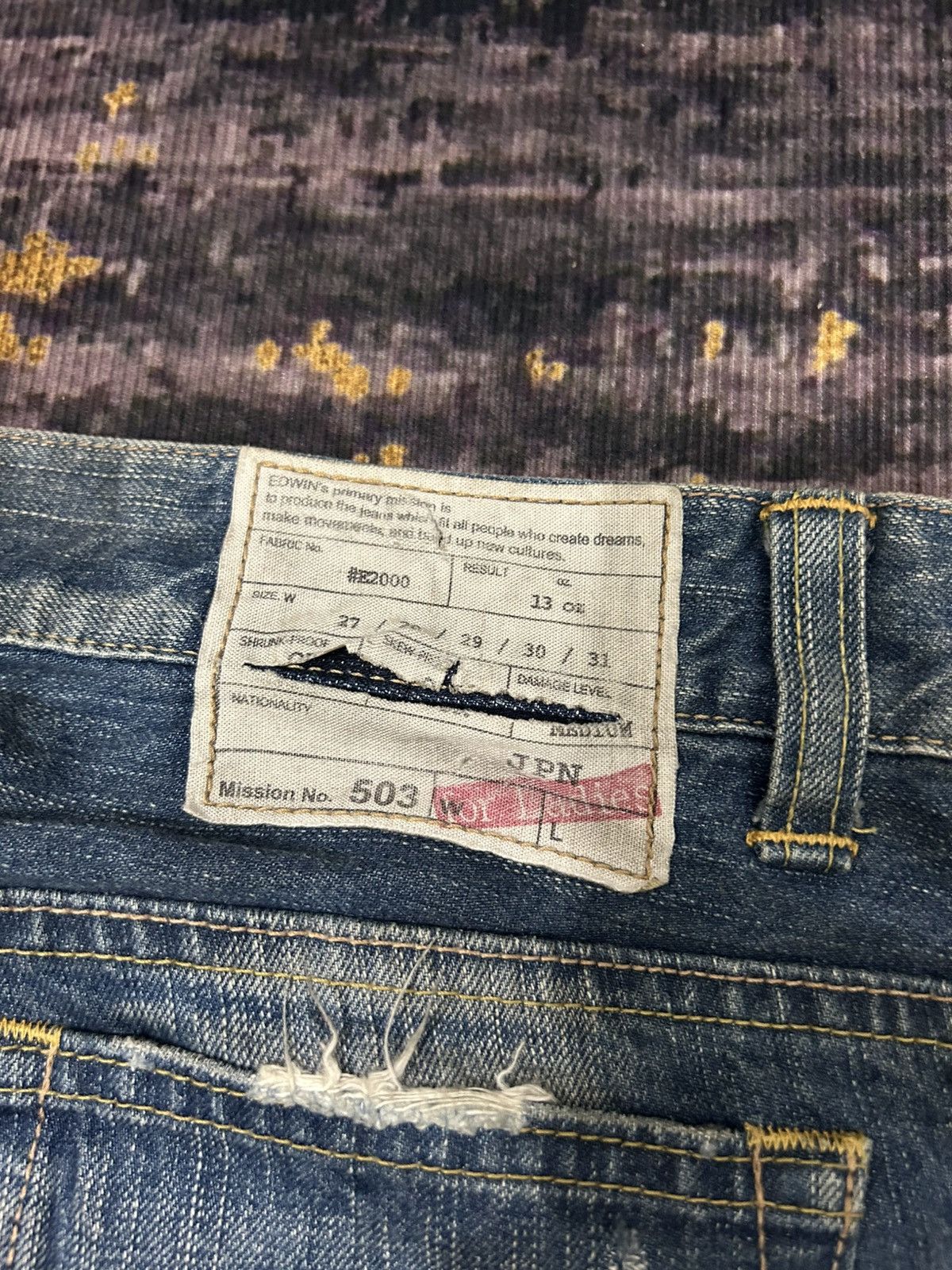 Hysteric Glamour Edwin Japan Studded Distressed Jeans Size US 32 / EU 48 - 17 Thumbnail