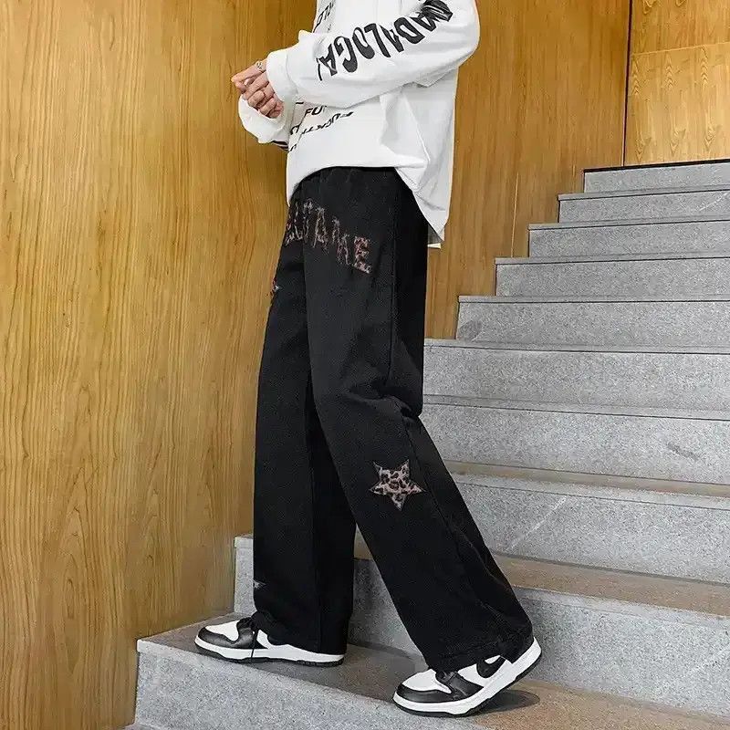 Japanese Brand Star Embroidered Jeans Men's Size US 32 / EU 48 - 3 Thumbnail