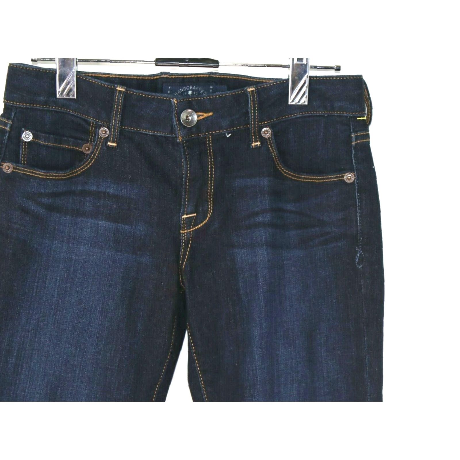 Lucky Brand Lucky Brand Jeans Ankle Women's Dark Wash Blue 00 26X28 Size Regular Cotton Blend Stretch-Classic Button Logo Rise Low 28 Inseam 28" - 26x28 Size 26" / US 2 / IT 38 - 2 Thumbnail