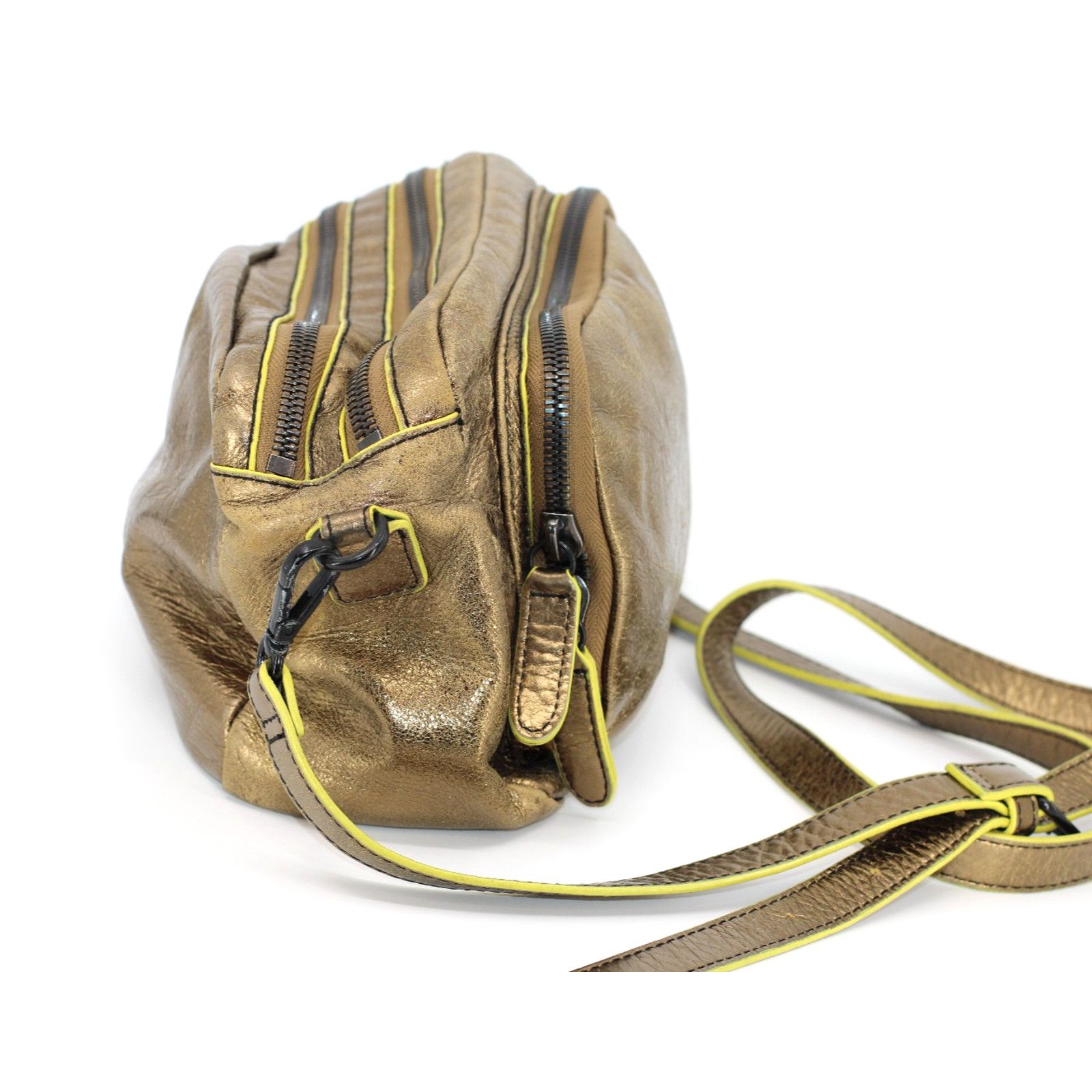 LIEBESKIND BERLIN LIEBESKIND Metallic Bronze Compartment Leather Crossbody Bag Size ONE SIZE - 2 Thumbnail